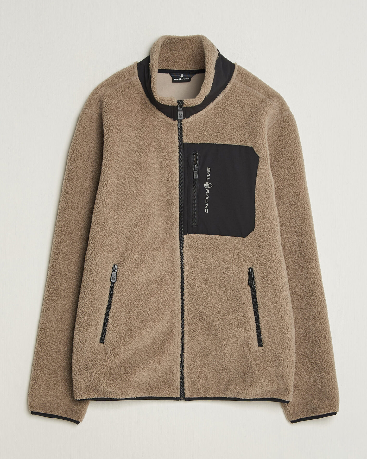 Men | Sweaters & Knitwear | Sail Racing | Bowman Pile Full Zip Sand