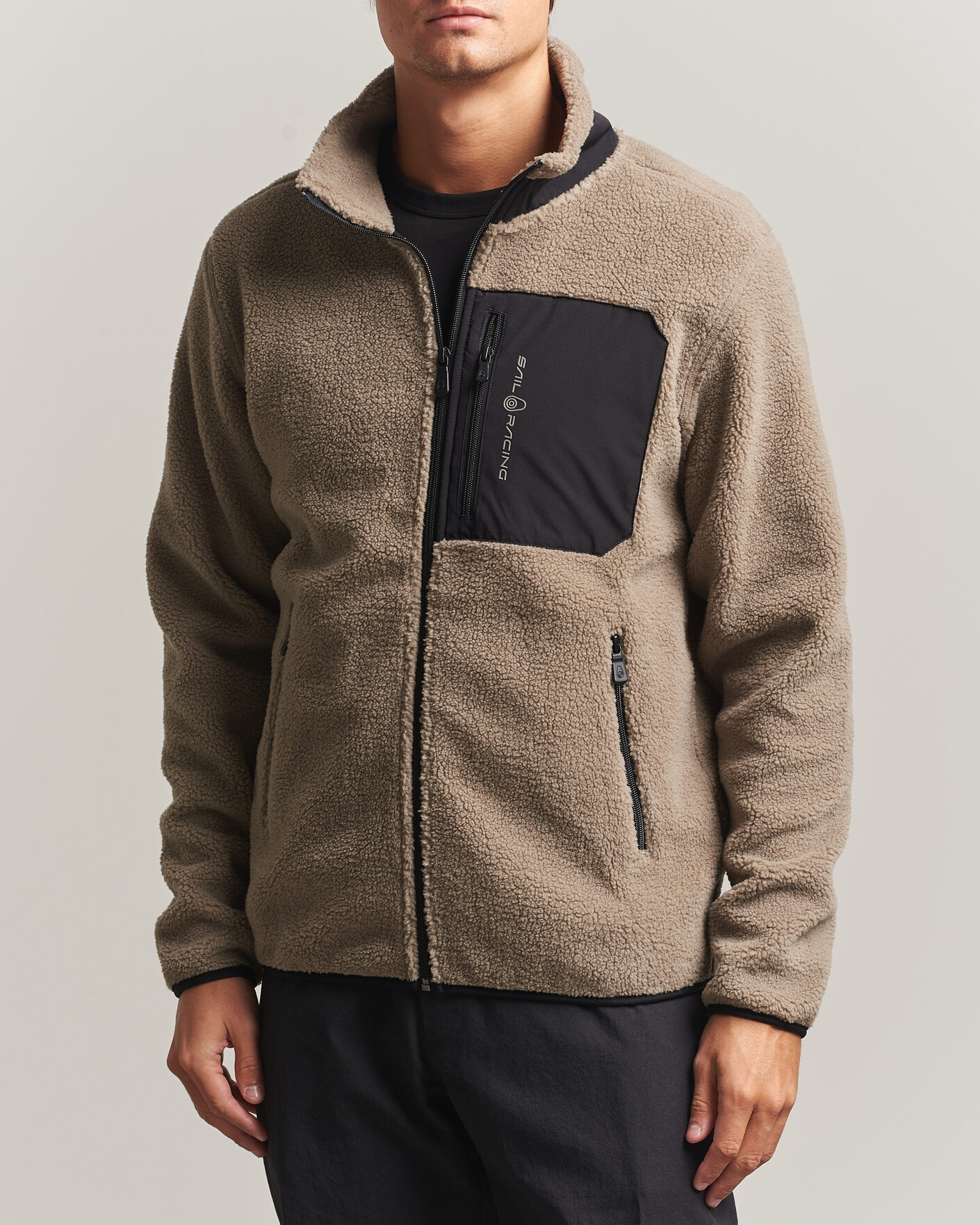 Men | Sweaters & Knitwear | Sail Racing | Bowman Pile Full Zip Sand