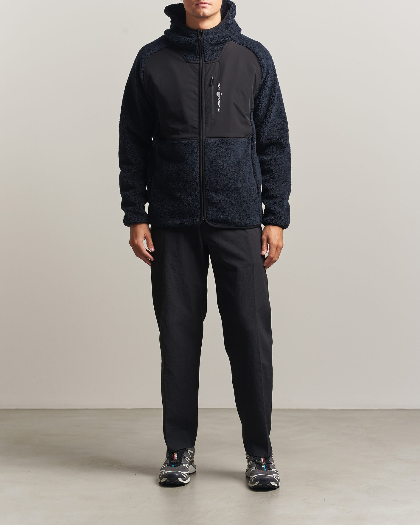 Men | Sweaters & Knitwear | Sail Racing | Patrol Pile Full Zip Hoodie Dark Navy