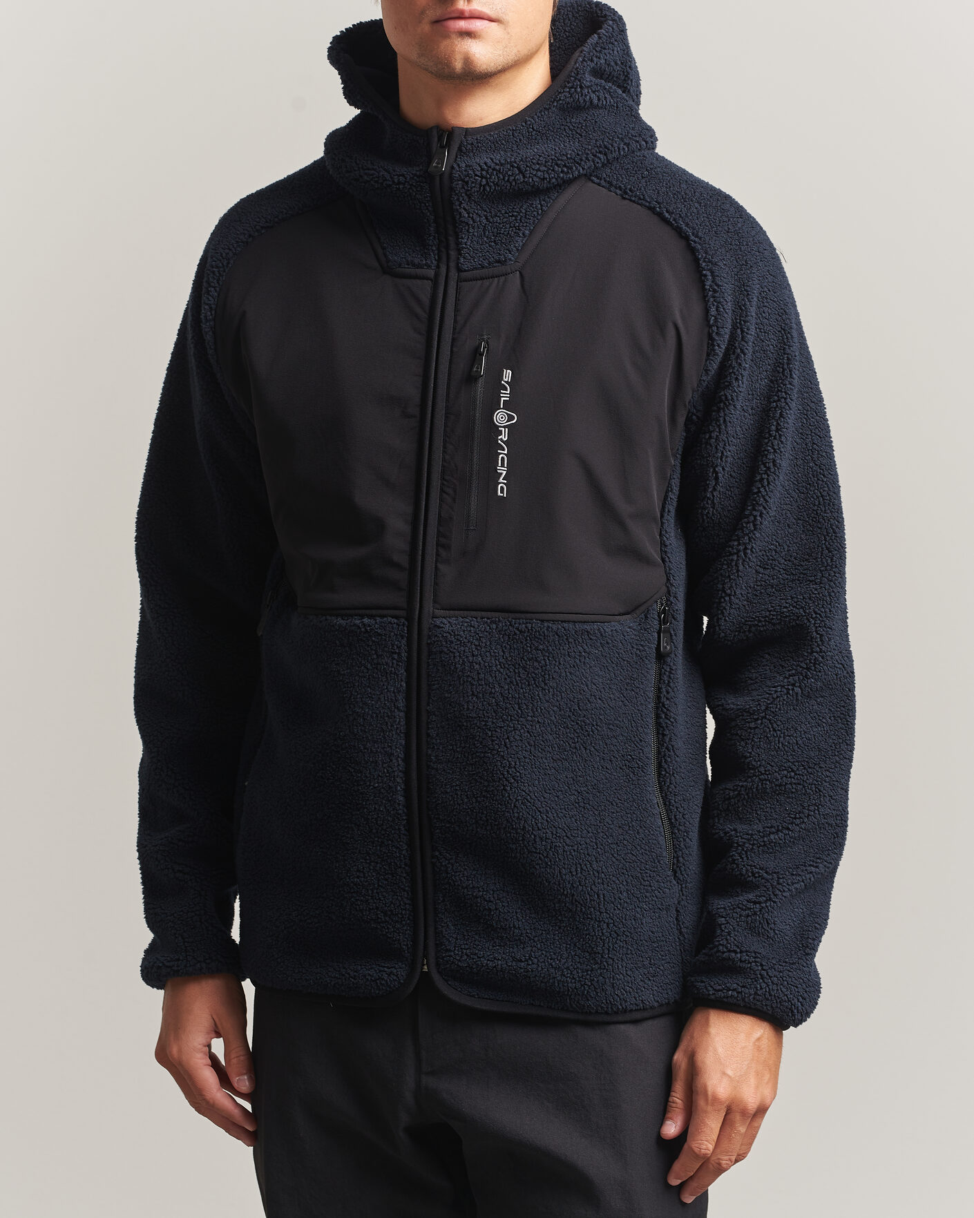Men | Sweaters & Knitwear | Sail Racing | Patrol Pile Full Zip Hoodie Dark Navy