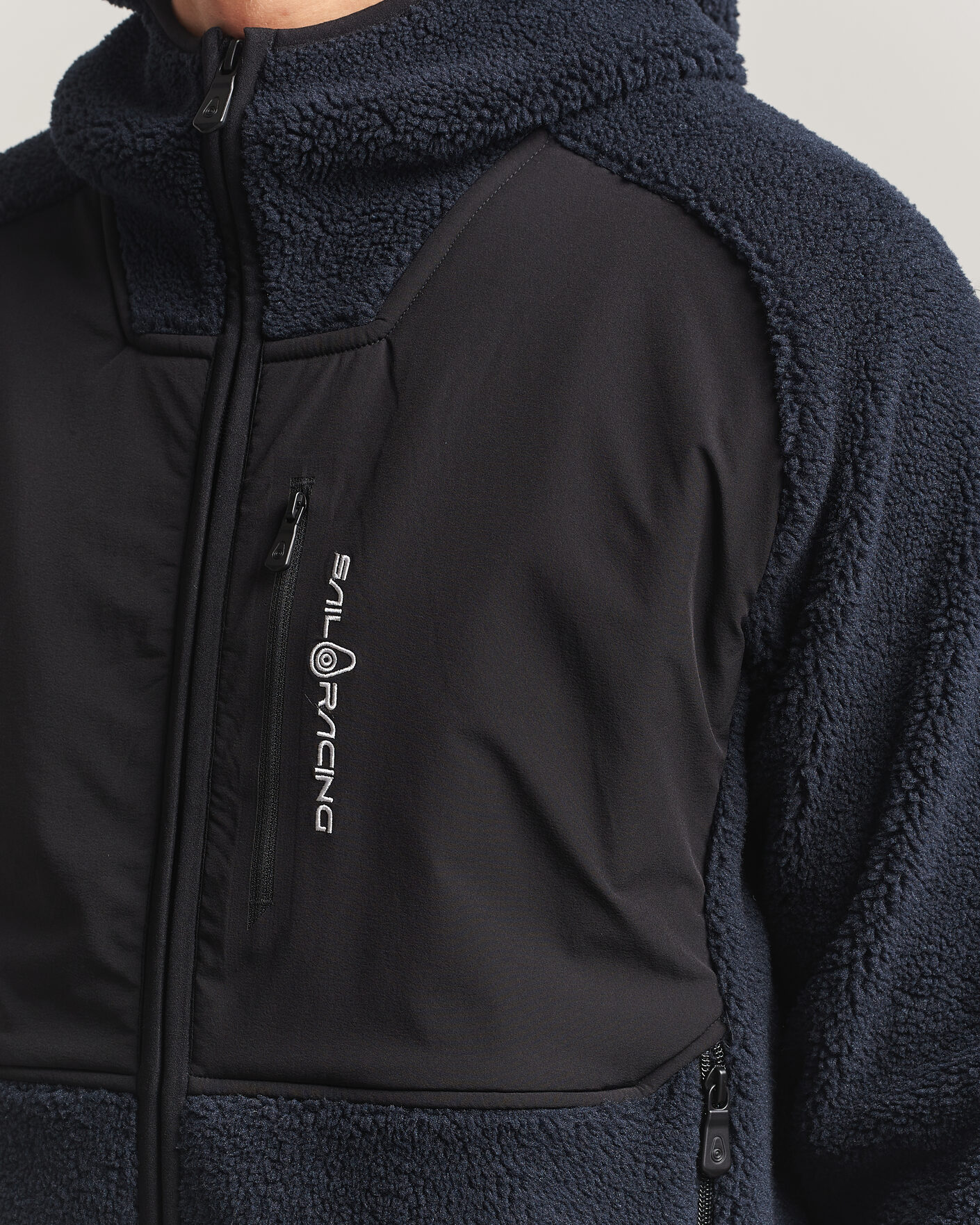 Men | Sweaters & Knitwear | Sail Racing | Patrol Pile Full Zip Hoodie Dark Navy