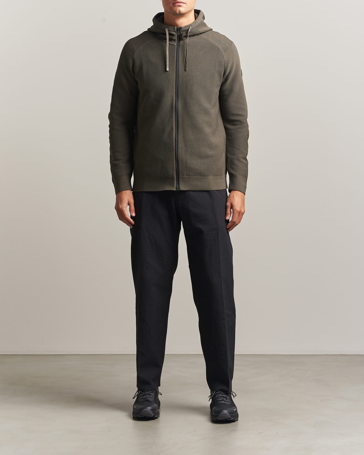 Men | Sweaters & Knitwear | Sail Racing | Element Seamless Full Zip Hoodie Mud Green