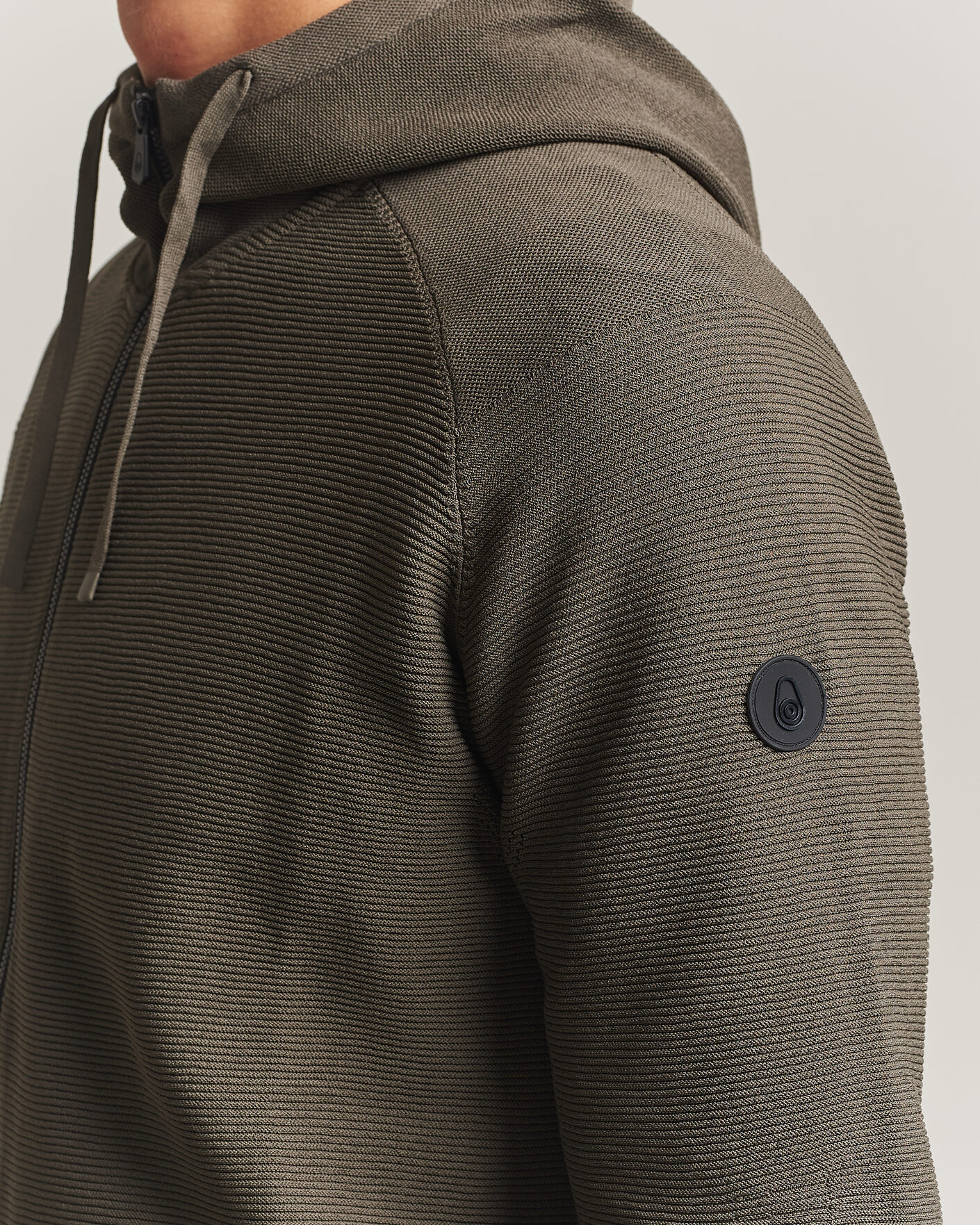 Men | Sweaters & Knitwear | Sail Racing | Element Seamless Full Zip Hoodie Mud Green
