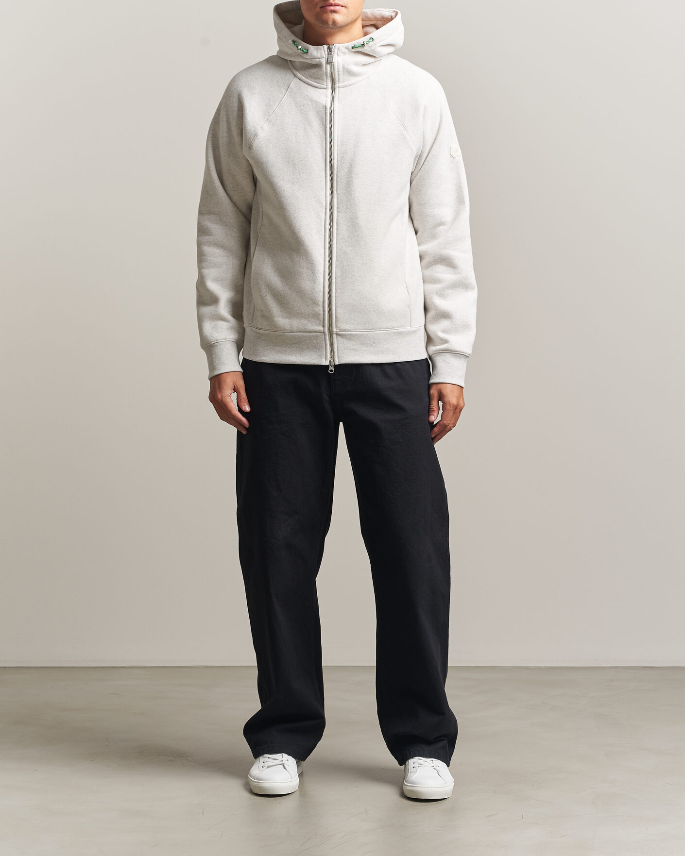 Men | Sweaters & Knitwear | Sail Racing | Flow Full Zip Hoodie Light Grey Melange