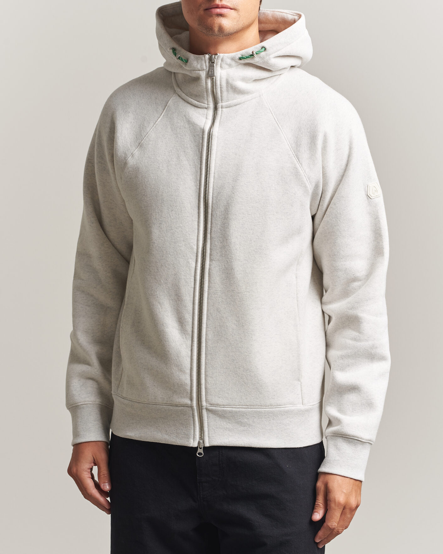 Men | Sweaters & Knitwear | Sail Racing | Flow Full Zip Hoodie Light Grey Melange