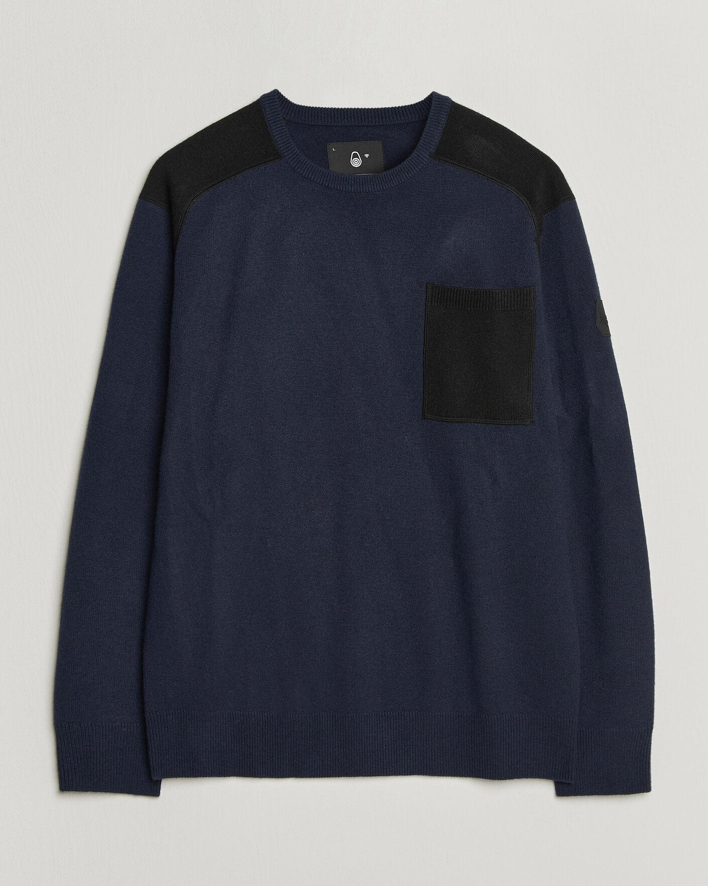 Men | Sweaters & Knitwear | Sail Racing | Spine Wool Knitted Sweater Dark Navy