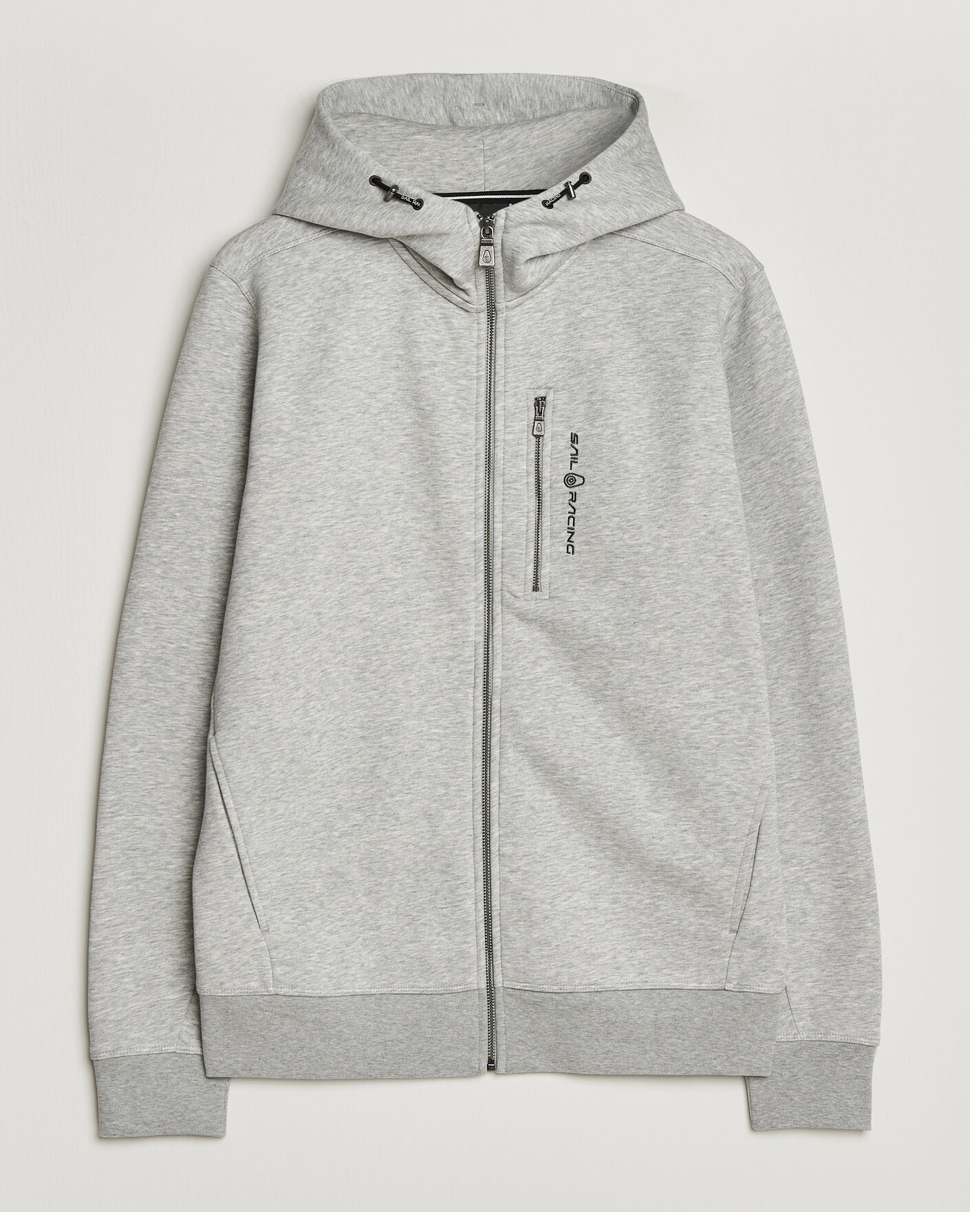 Men | Sweaters & Knitwear | Sail Racing | Bowman Full Zip Hoodie Grey Melnage