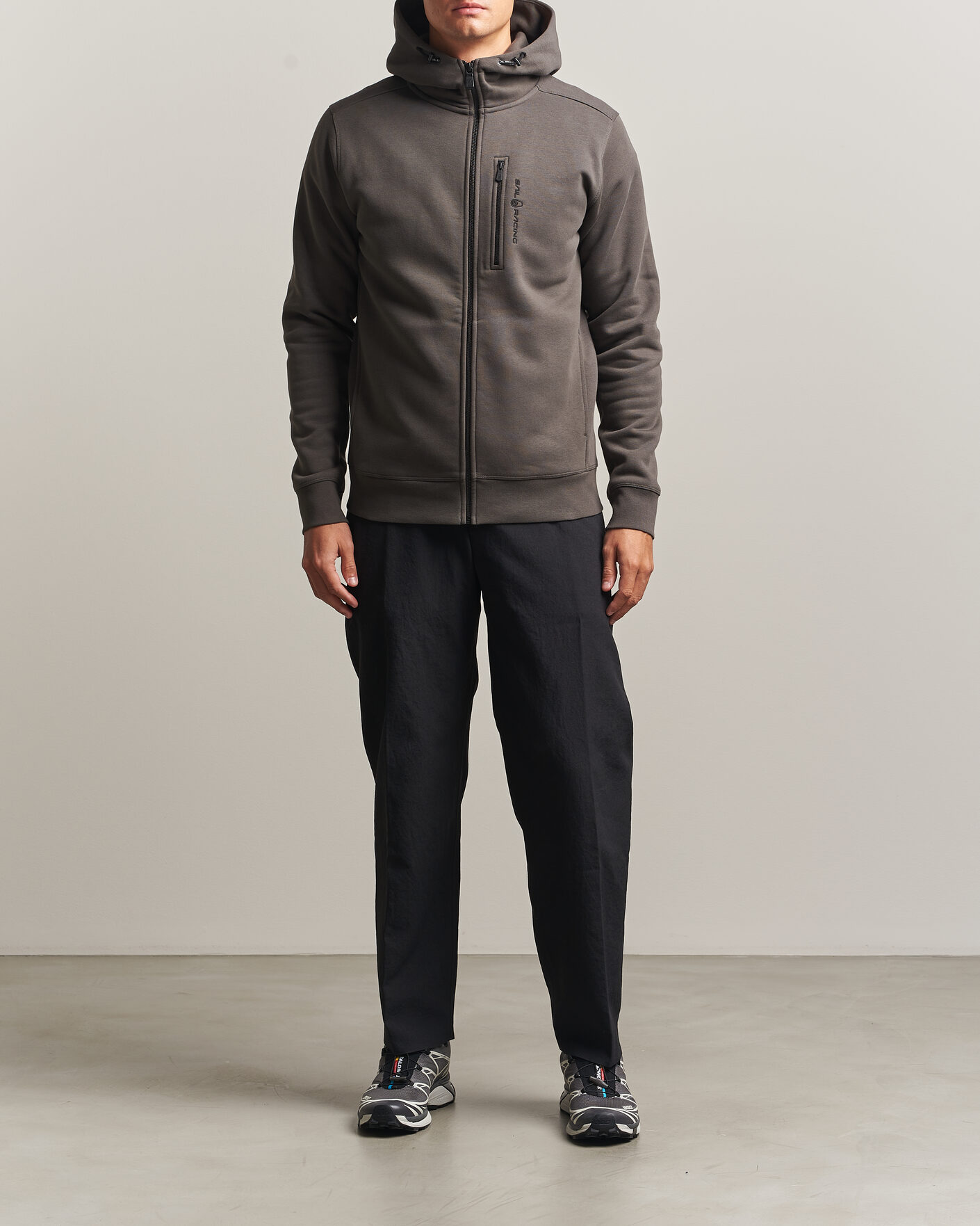 Men | Sweaters & Knitwear | Sail Racing | Bowman Full Zip Hoodie Asphalt