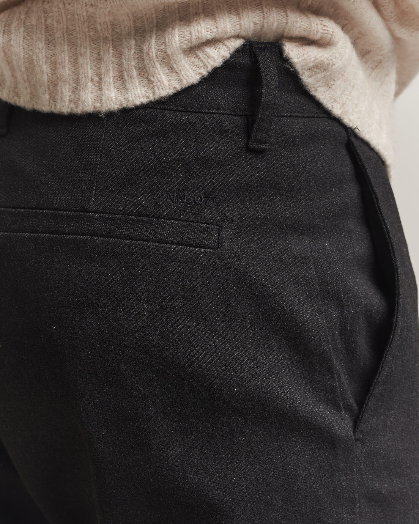 Men | Trousers | NN07 | Aden Brushed Cotton Trousers Black Multi