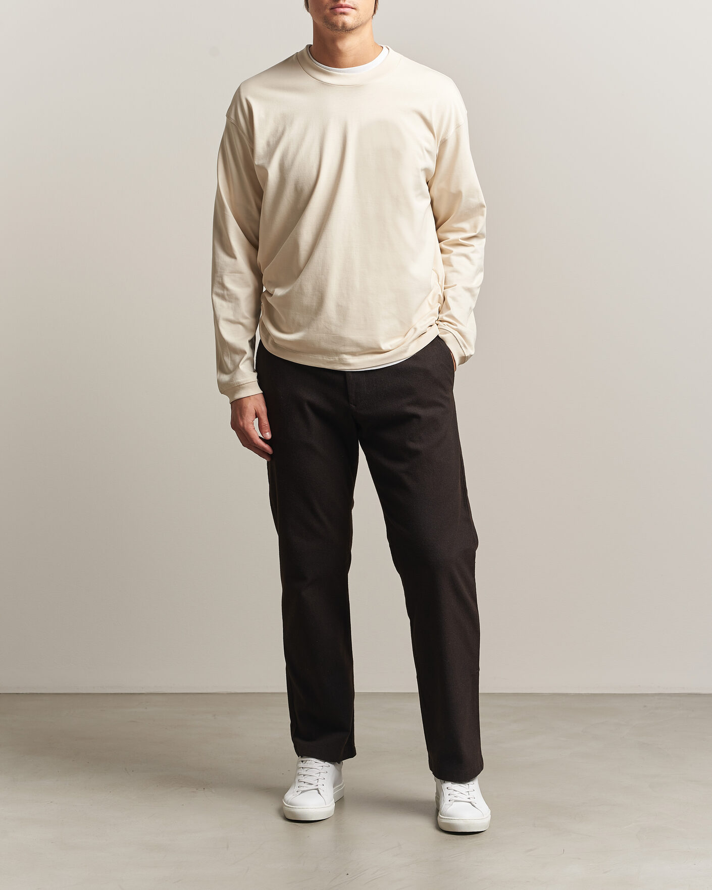 Men | Trousers | NN07 | Aden Brushed Cotton Trousers Deep Truffle