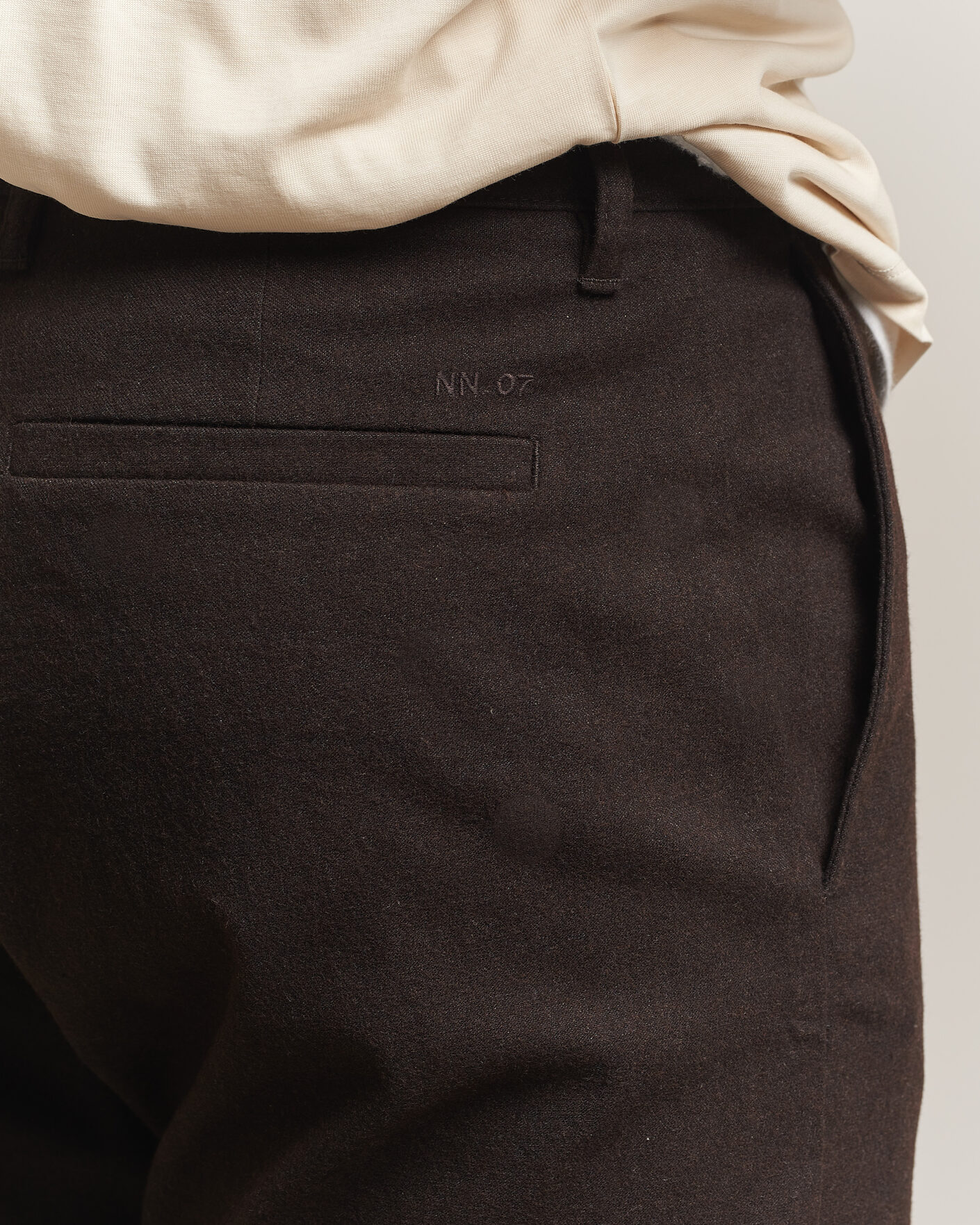 Men | Trousers | NN07 | Aden Brushed Cotton Trousers Deep Truffle