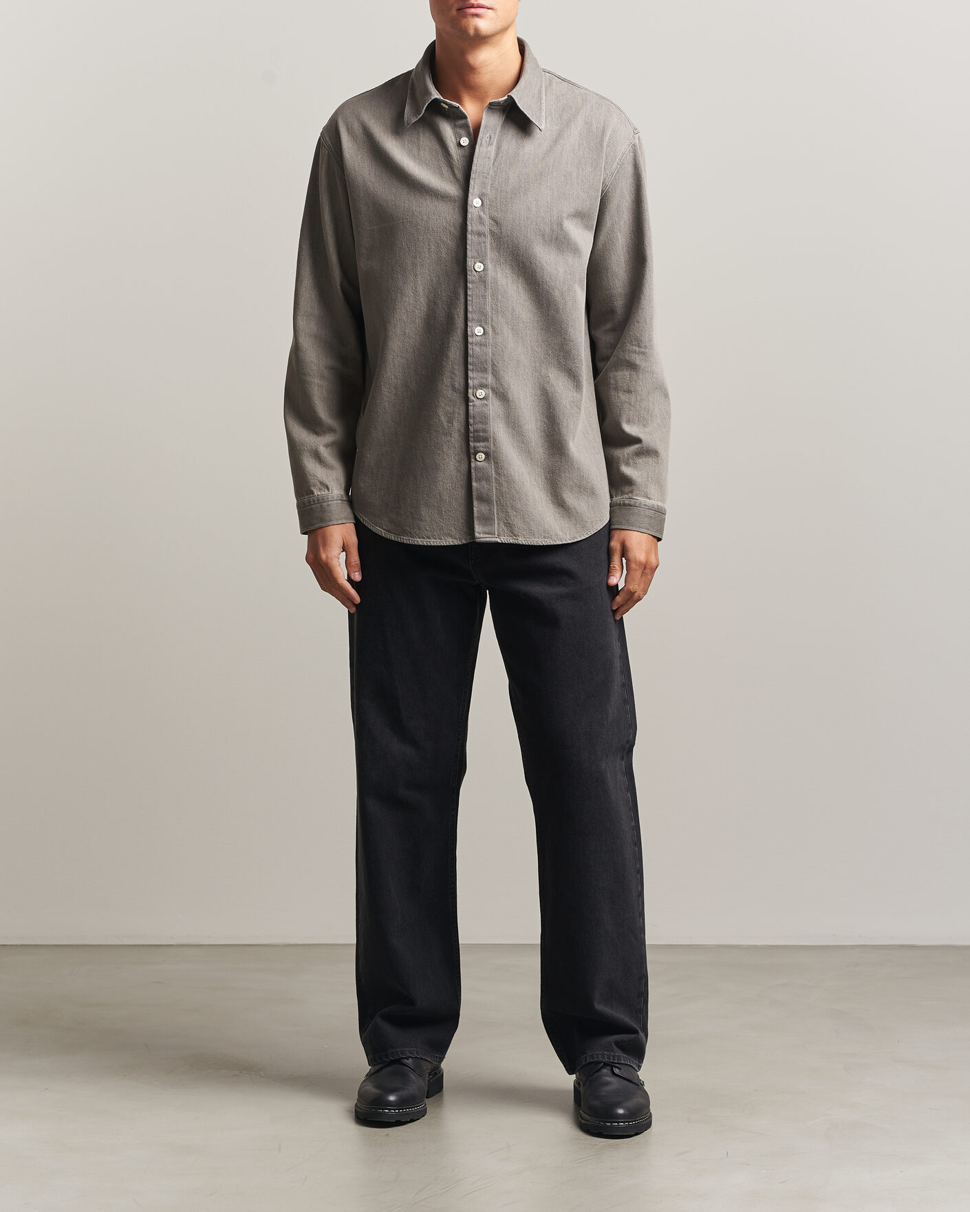 Men | Shirts | NN07 | Casper Denim Overshirt Grey