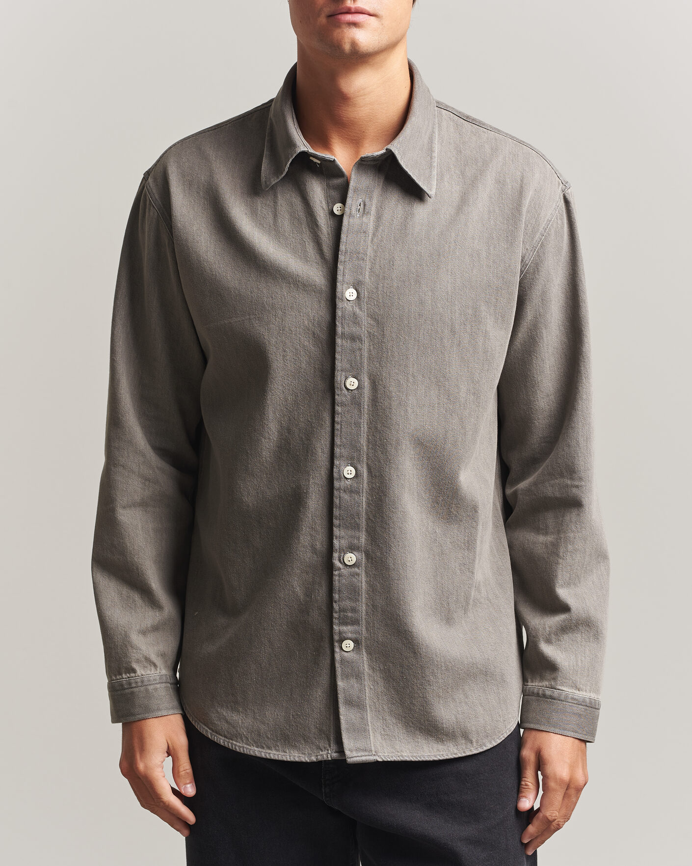Men | Shirts | NN07 | Casper Denim Overshirt Grey