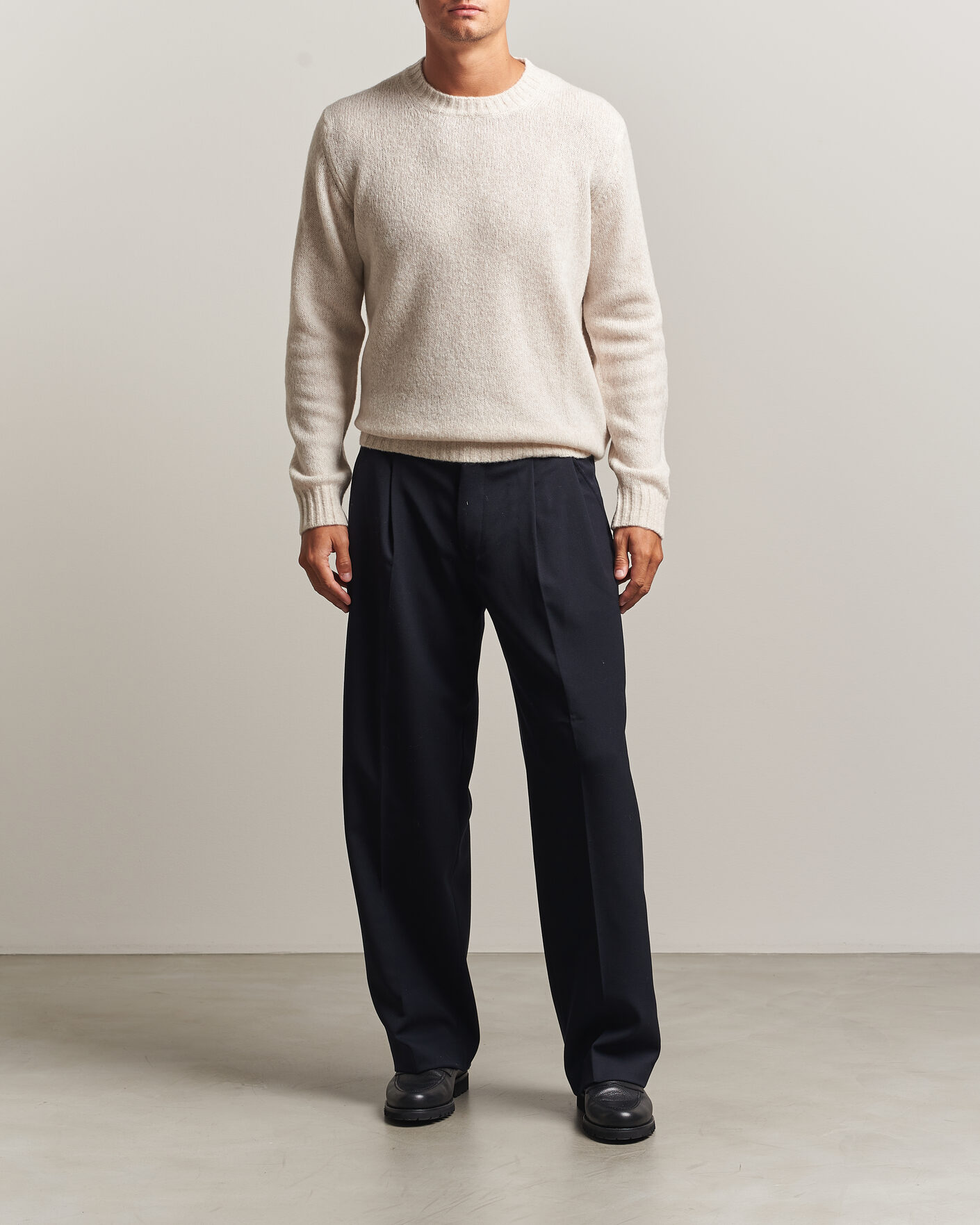 Men | Sweaters & Knitwear | NN07 | Lee Wool Knitted Sweater Ivory