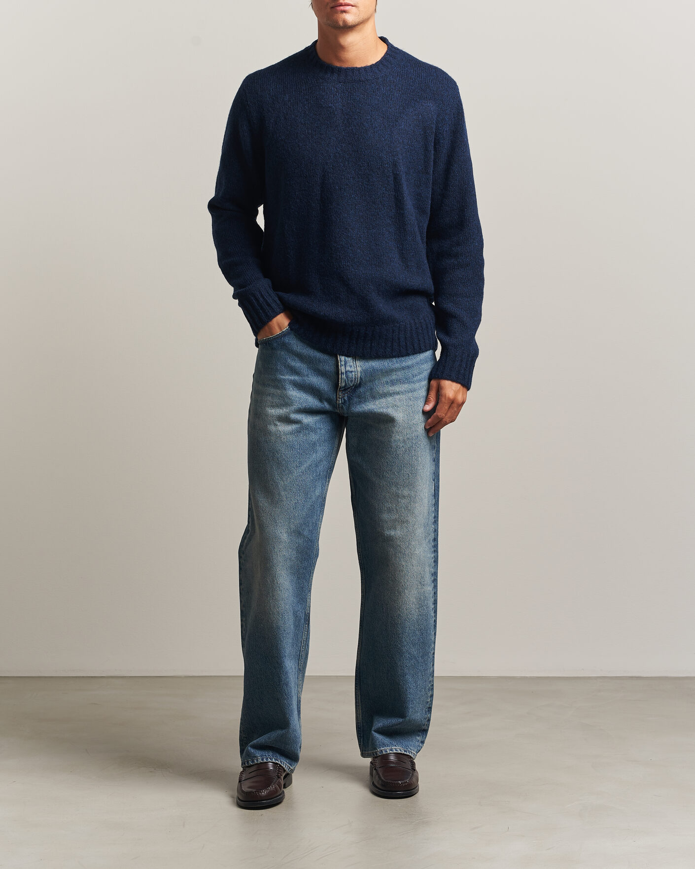 Men | Sweaters & Knitwear | NN07 | Lee Wool Knitted Sweater Navy Blue
