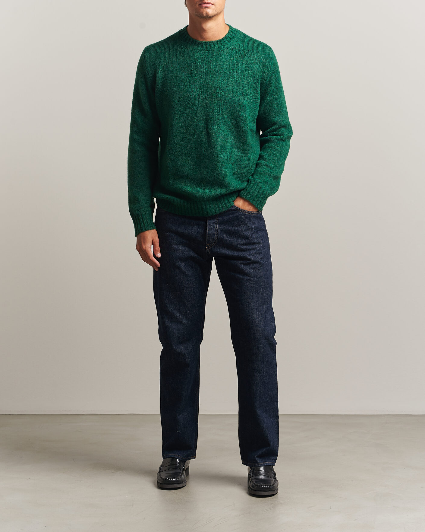 Men | Sweaters & Knitwear | NN07 | Lee Wool Knitted Sweater Eden Green
