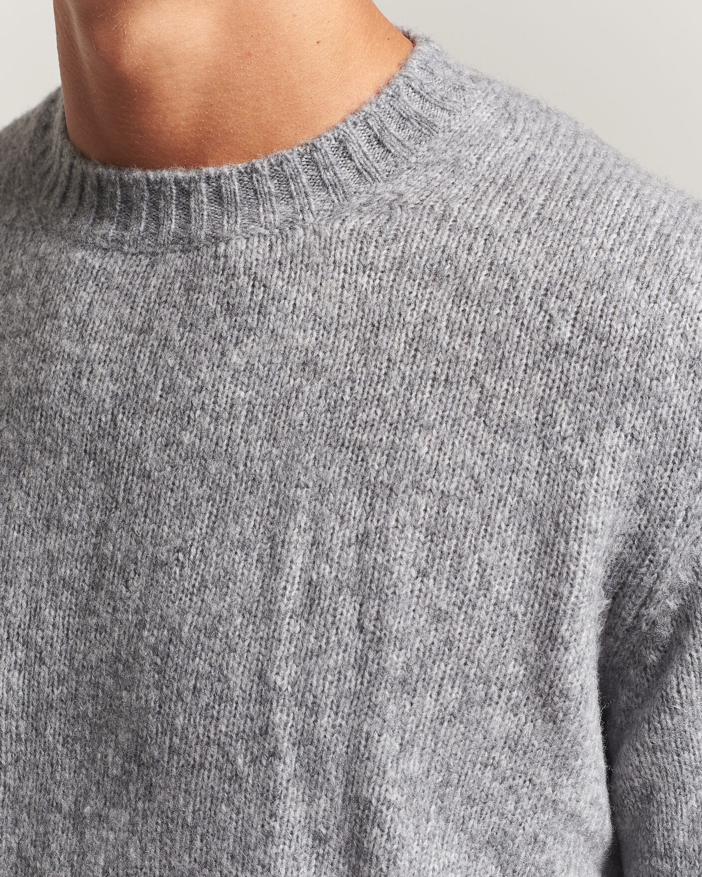 Men | Sweaters & Knitwear | NN07 | Lee Wool Knitted Sweater Grey Melange