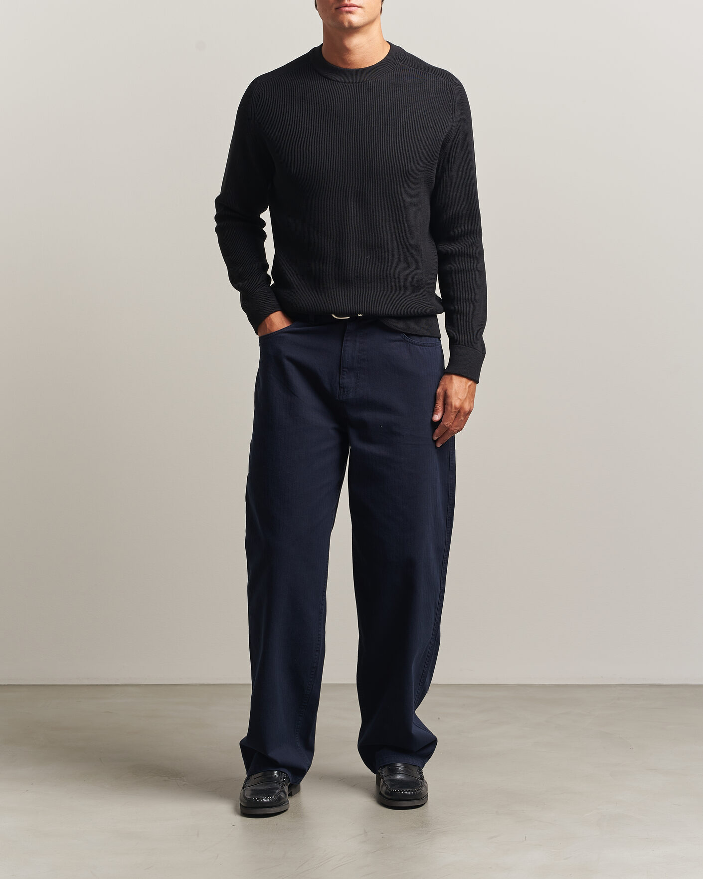 Men | Sweaters & Knitwear | NN07 | Kevin Cotton Knitted Sweater Black