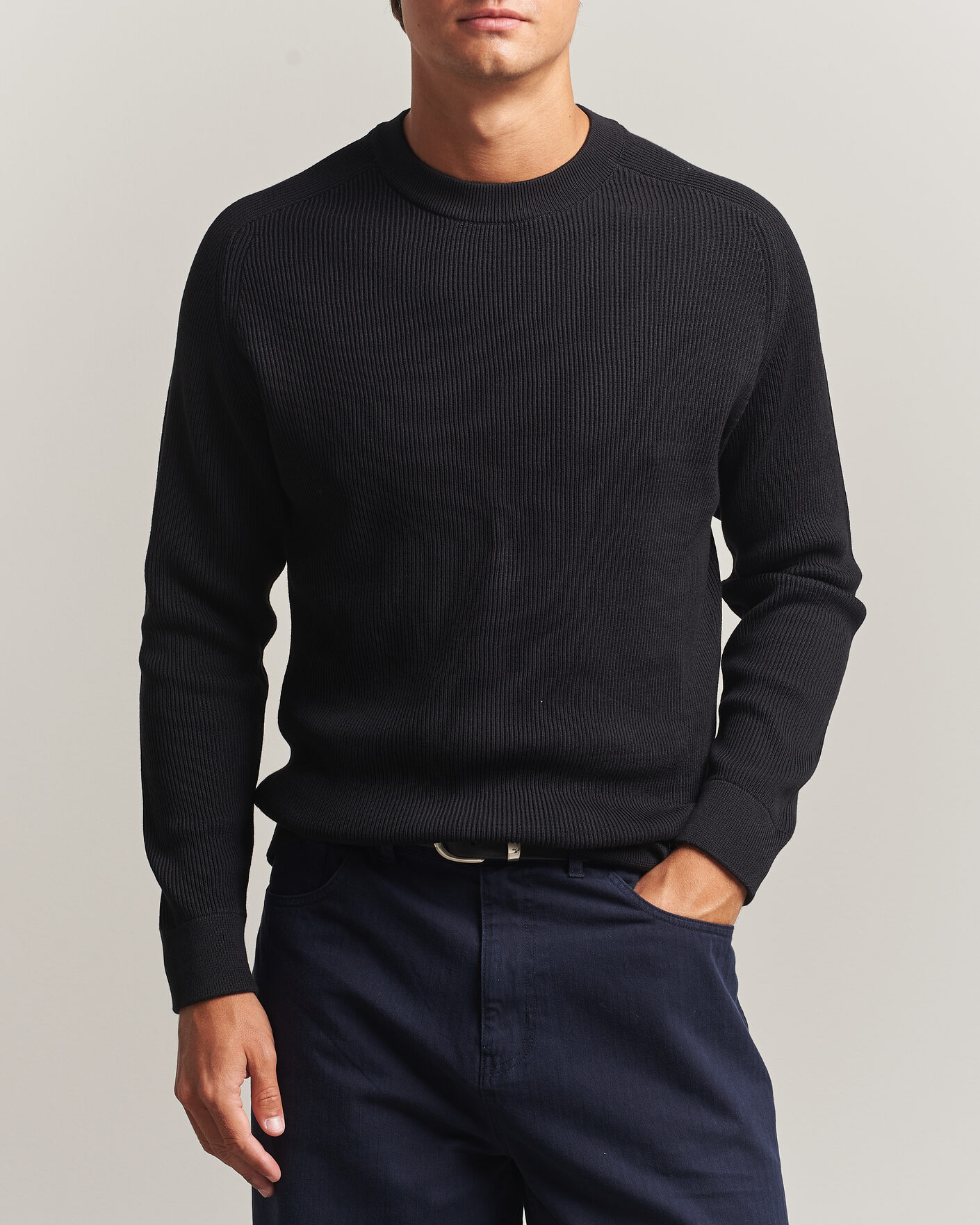 Men | Sweaters & Knitwear | NN07 | Kevin Cotton Knitted Sweater Black