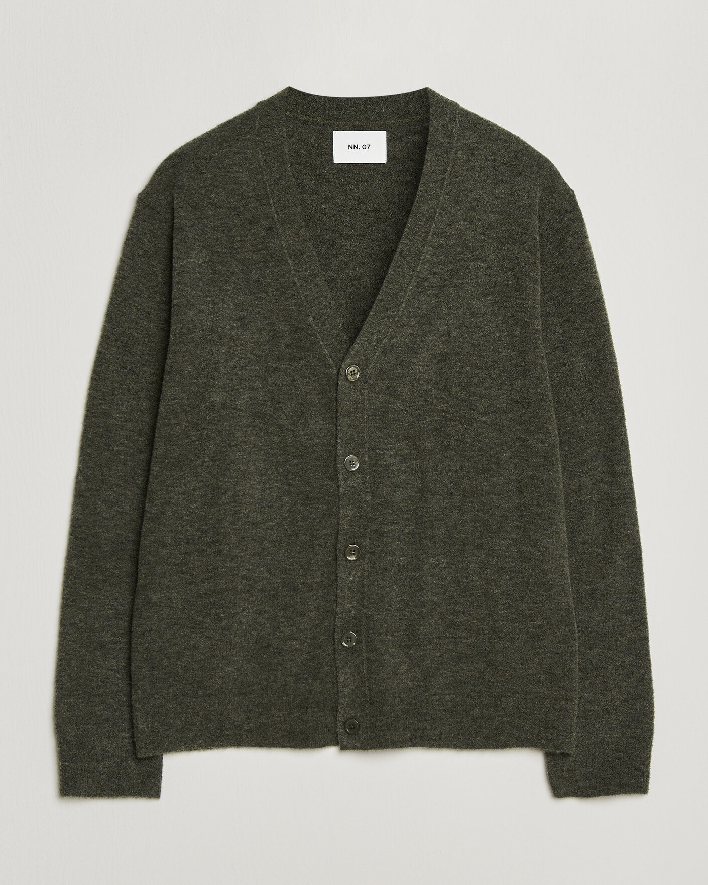 Men | Sweaters & Knitwear | NN07 | Gavin Brushed Wool Knitted Cardigan Dark Army