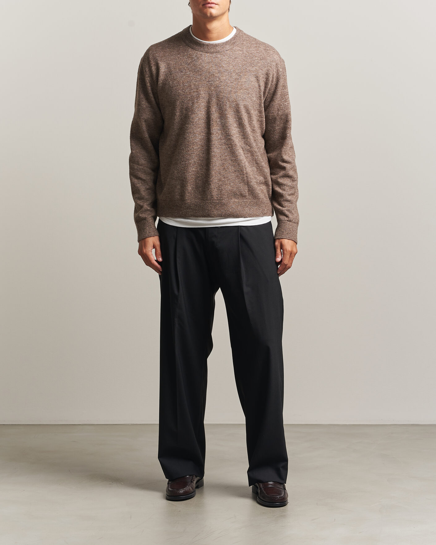 Men | Sweaters & Knitwear | NN07 | Gavin Brushed Wool Knitted Sweater Desert Clay