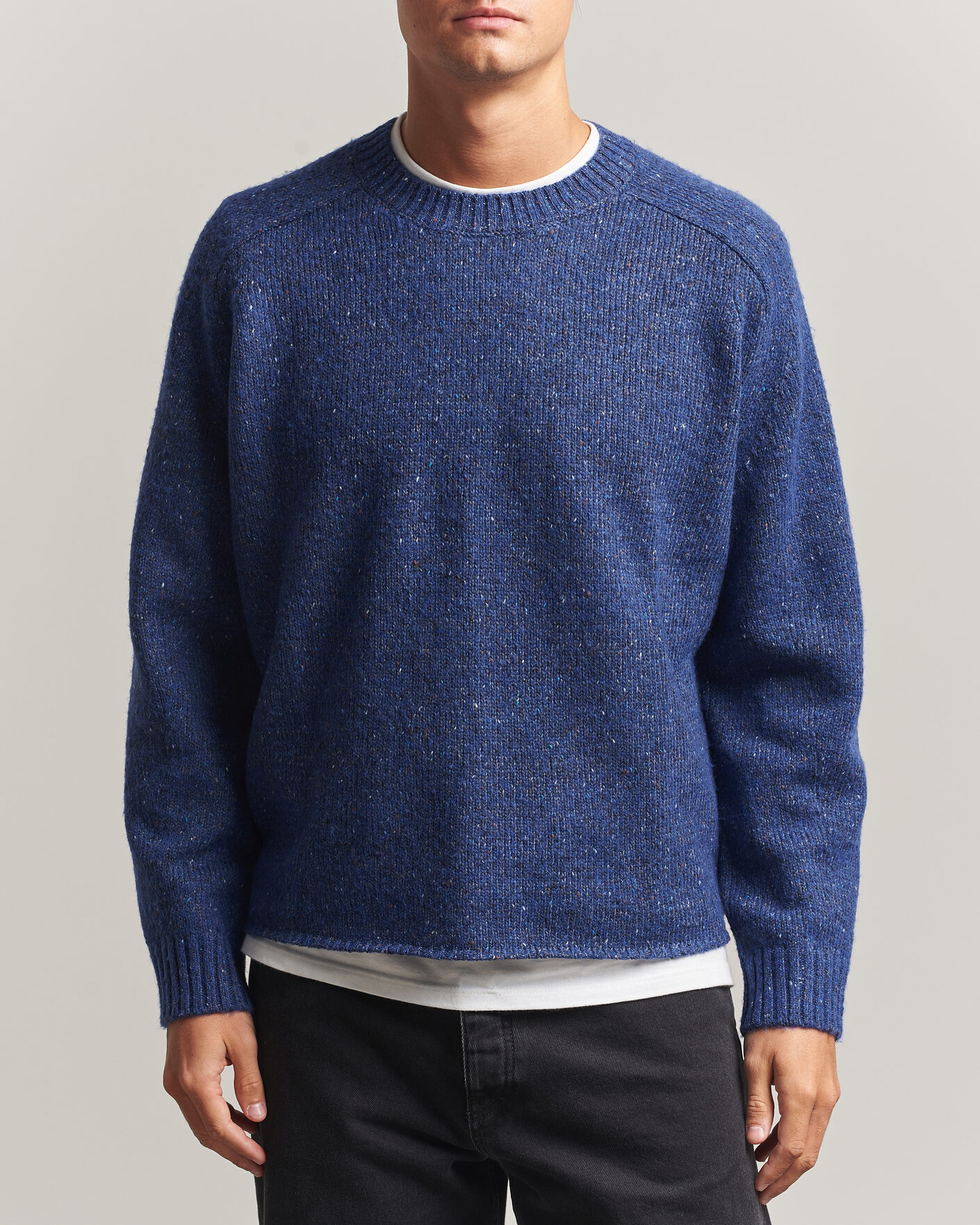 Men | Sweaters & Knitwear | NN07 | Jim Neps Wool Knitted Sweater Blue Ignition