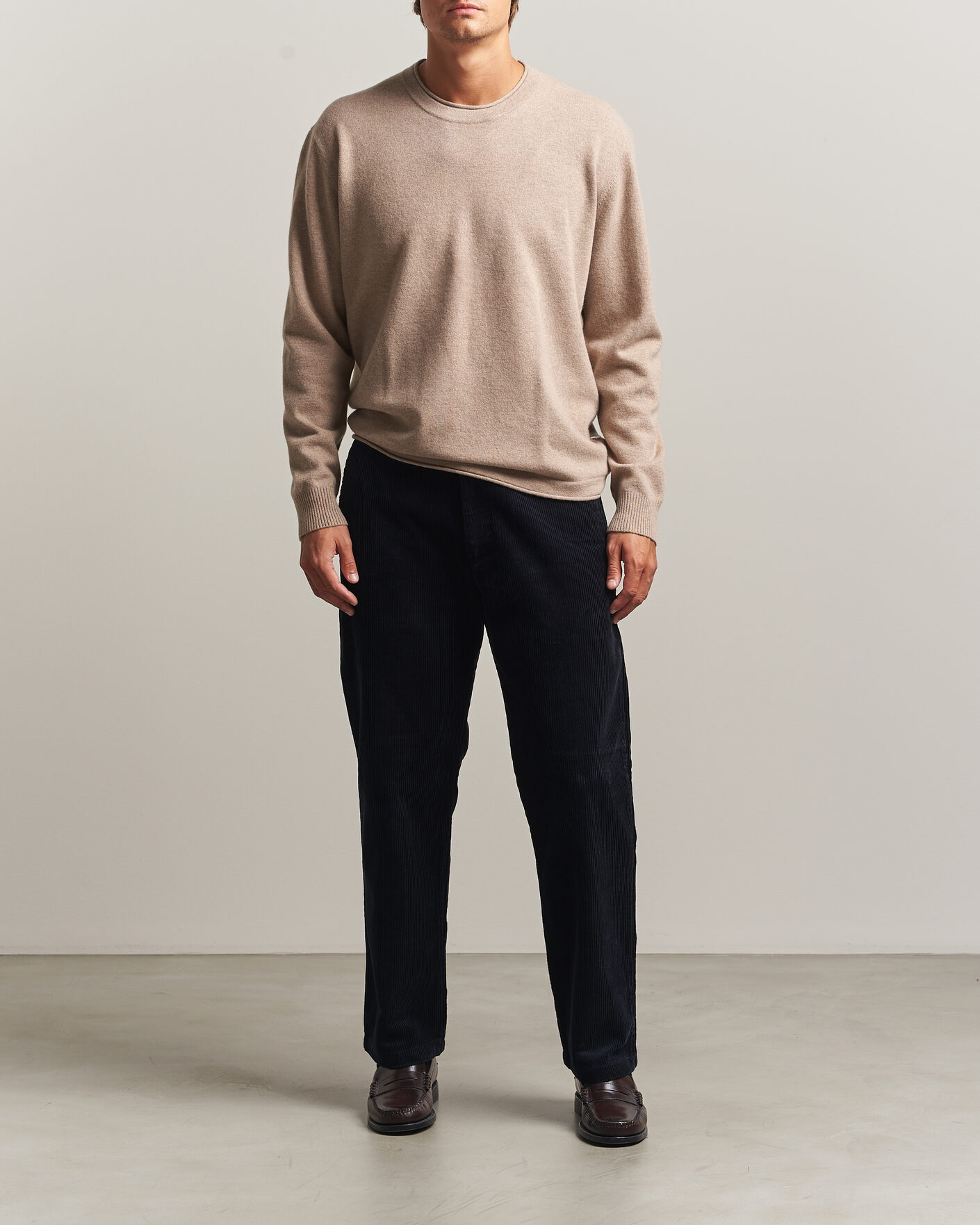 Men | Sweaters & Knitwear | NN07 | Sammy Wool Knitted Sweater Clay Melange