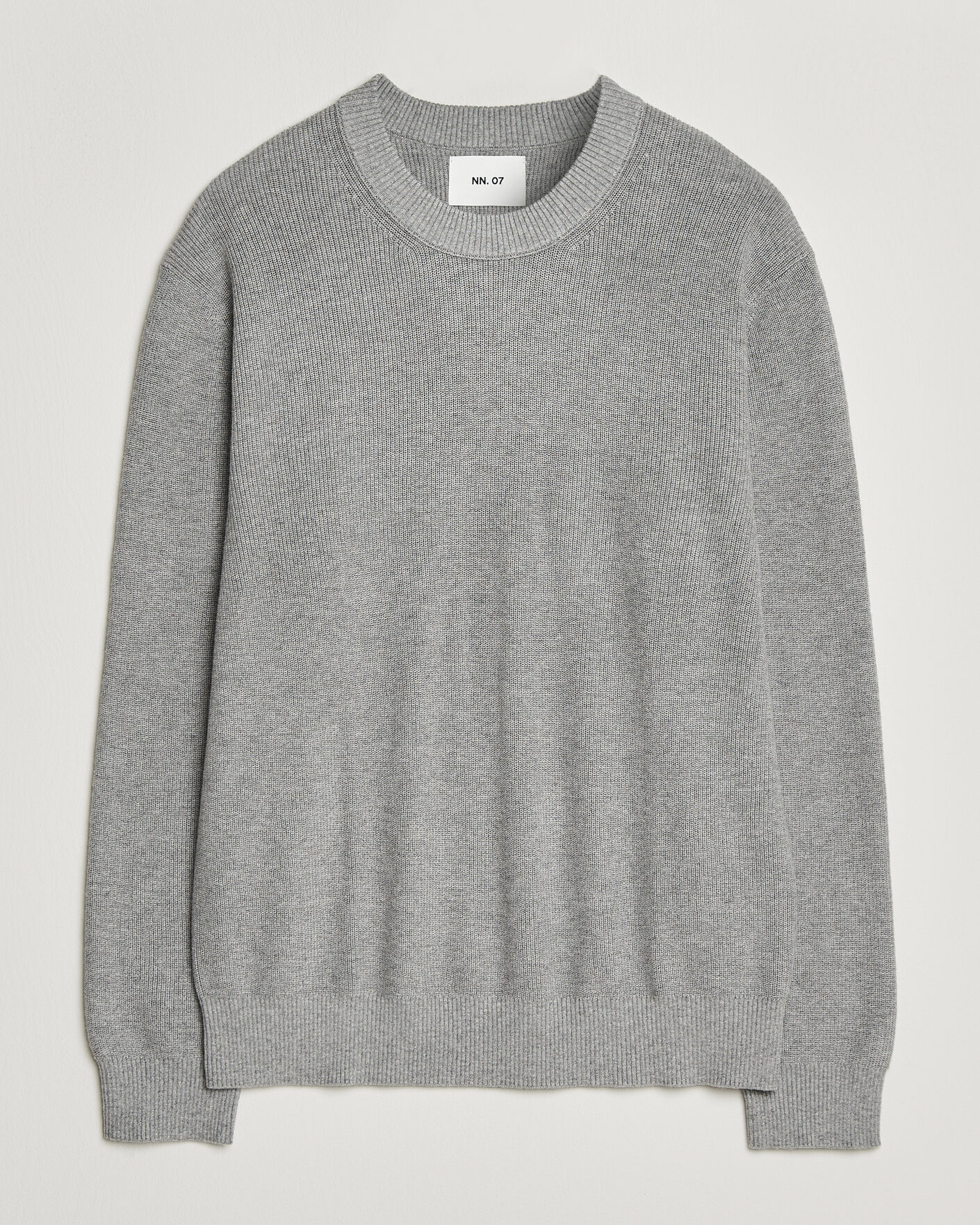 Men | Sweaters & Knitwear | NN07 | Hope Cotton/Cashmere Rib Knitted Sweater Grey