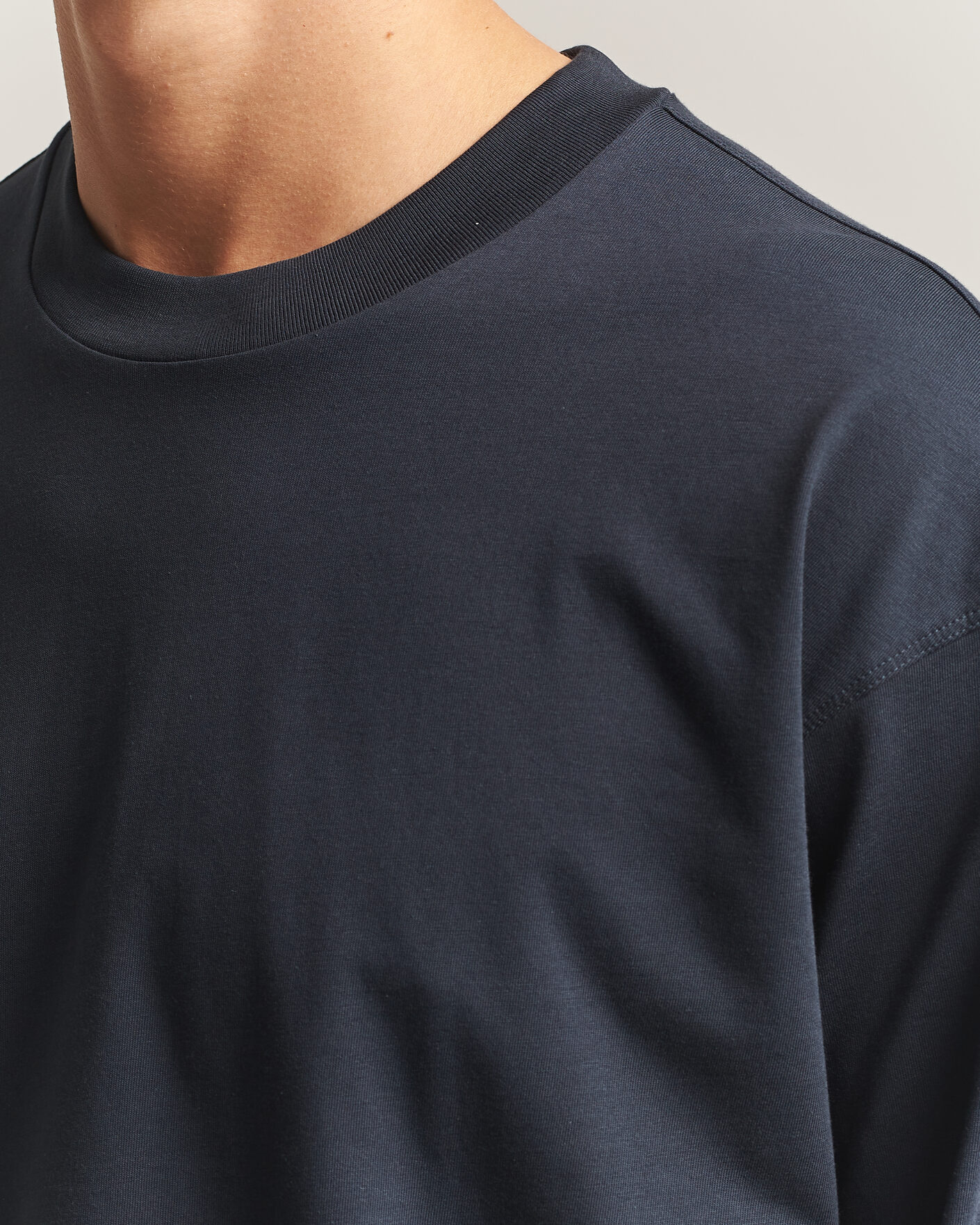 Men | T-Shirts | NN07 | Lionel Suvin Cotton Long Sleeve T-Shirt Deep Navy