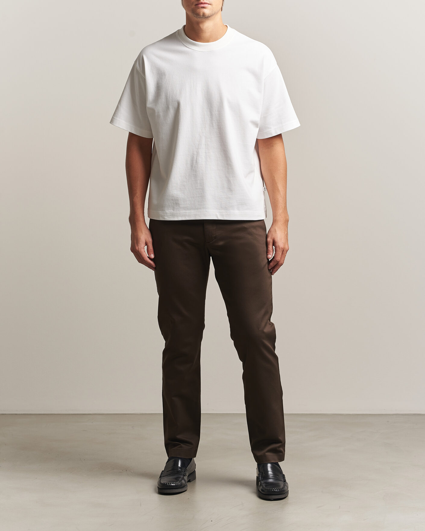 Men | T-Shirts | NN07 | David Heavy Crew Neck T-Shirt White