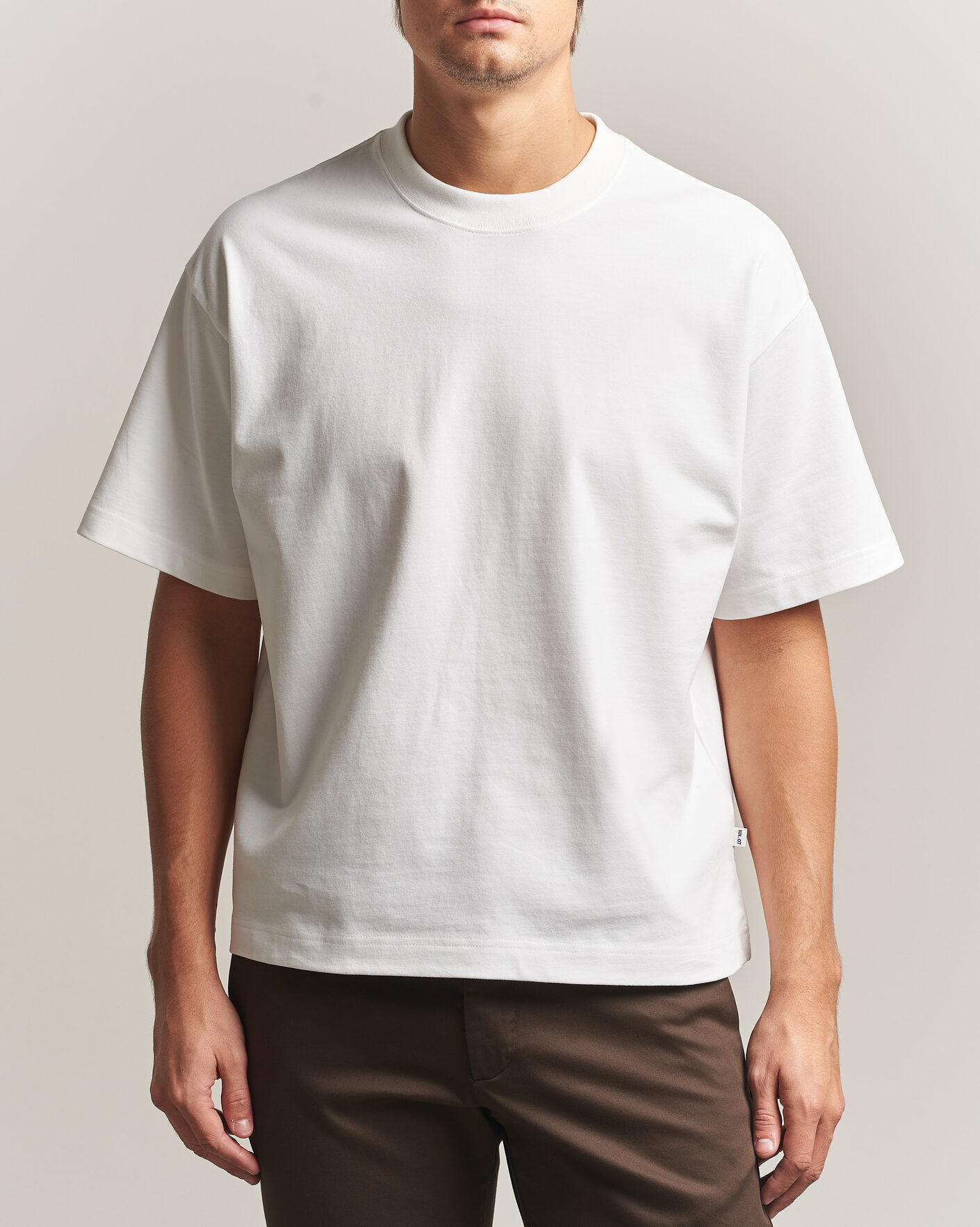 Men | T-Shirts | NN07 | David Heavy Crew Neck T-Shirt White