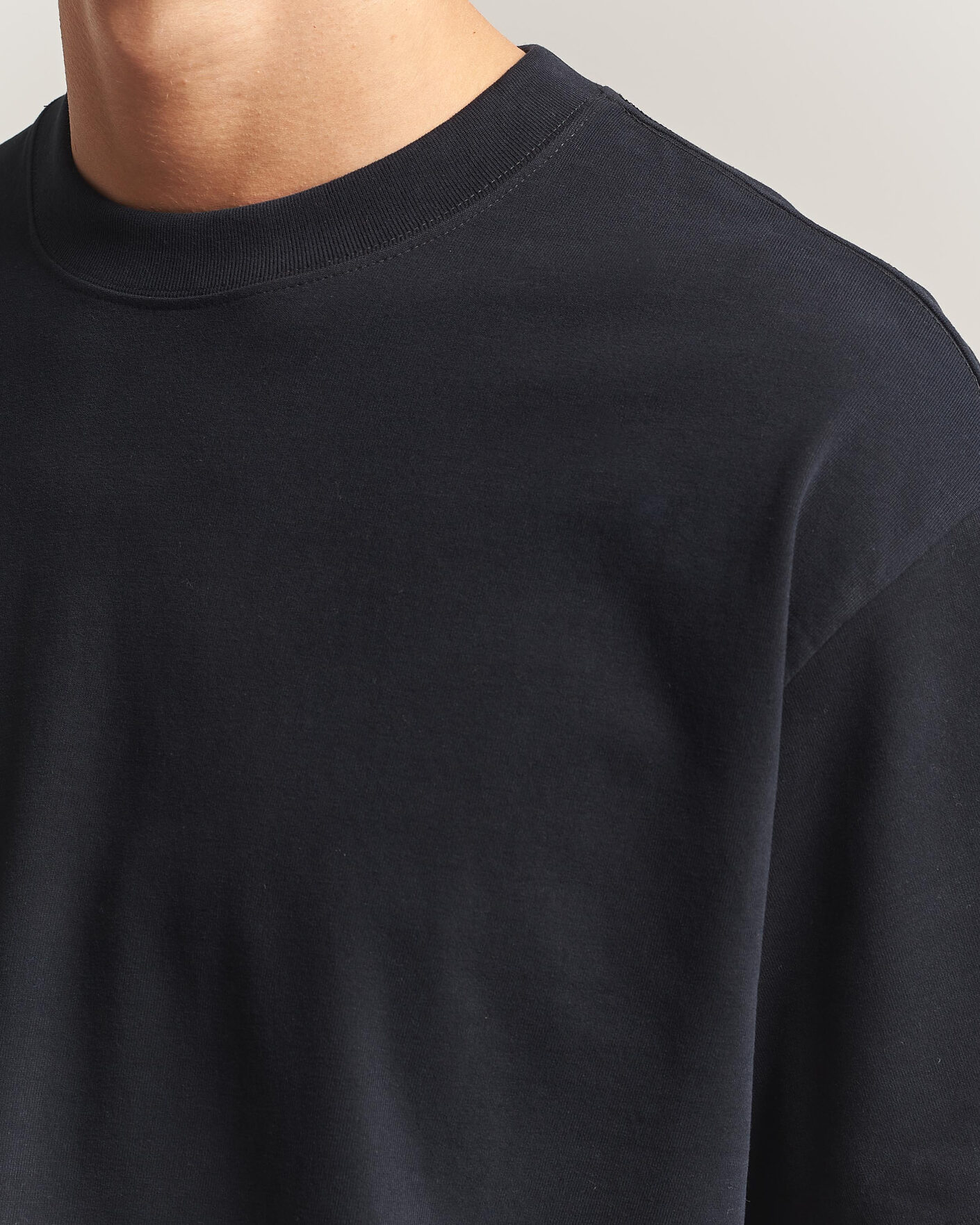 Men | T-Shirts | NN07 | David Heavy Crew Neck T-Shirt Black