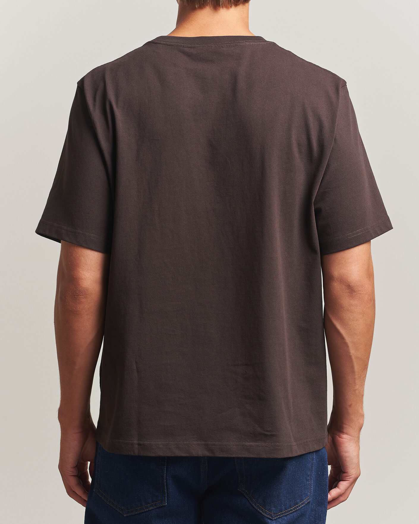 Men | T-Shirts | NN07 | Jett Embroidered Crew Neck T-Shirt Deep Truffle