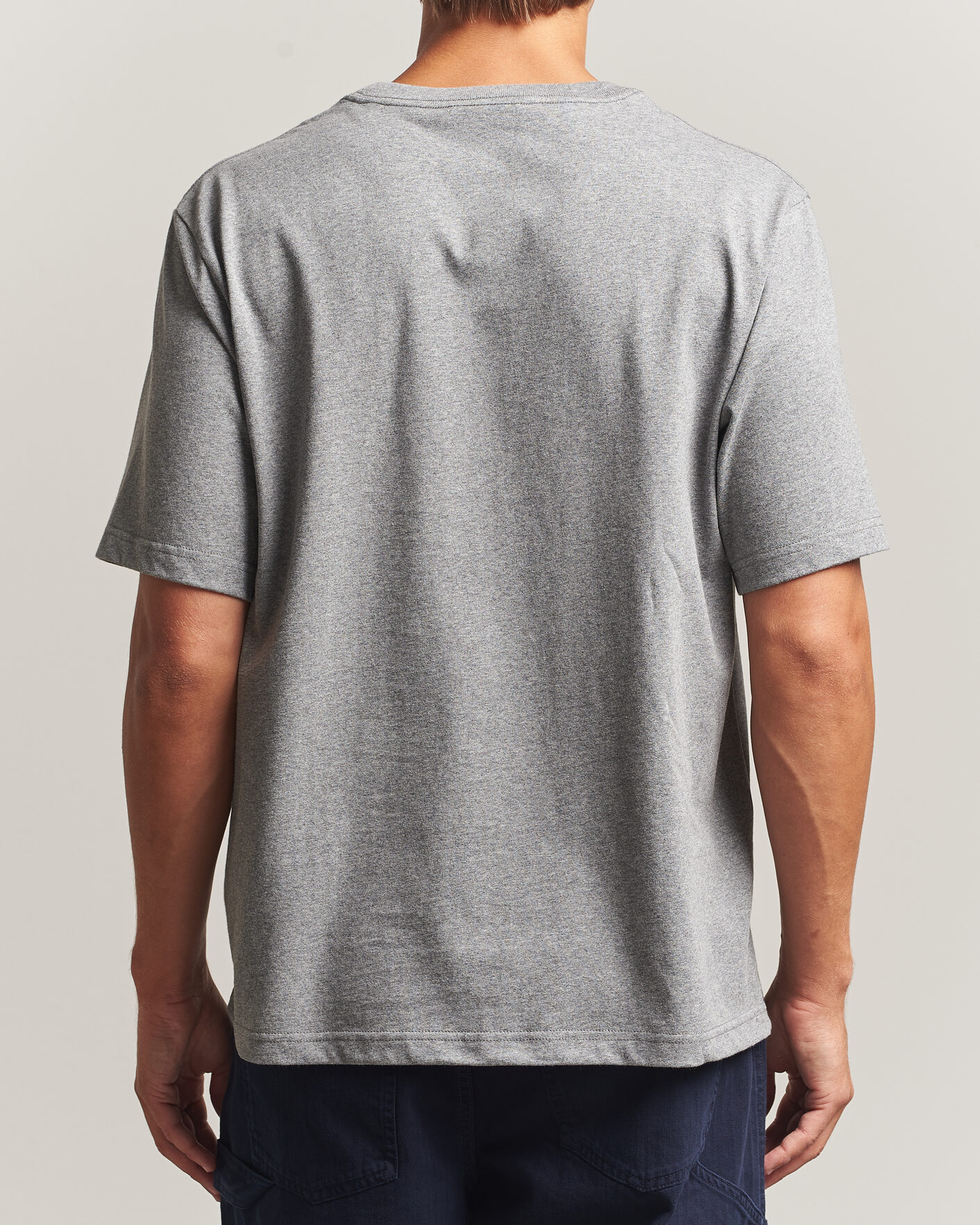 Men | T-Shirts | NN07 | Jett Embroidered Crew Neck T-Shirt Grey Melange