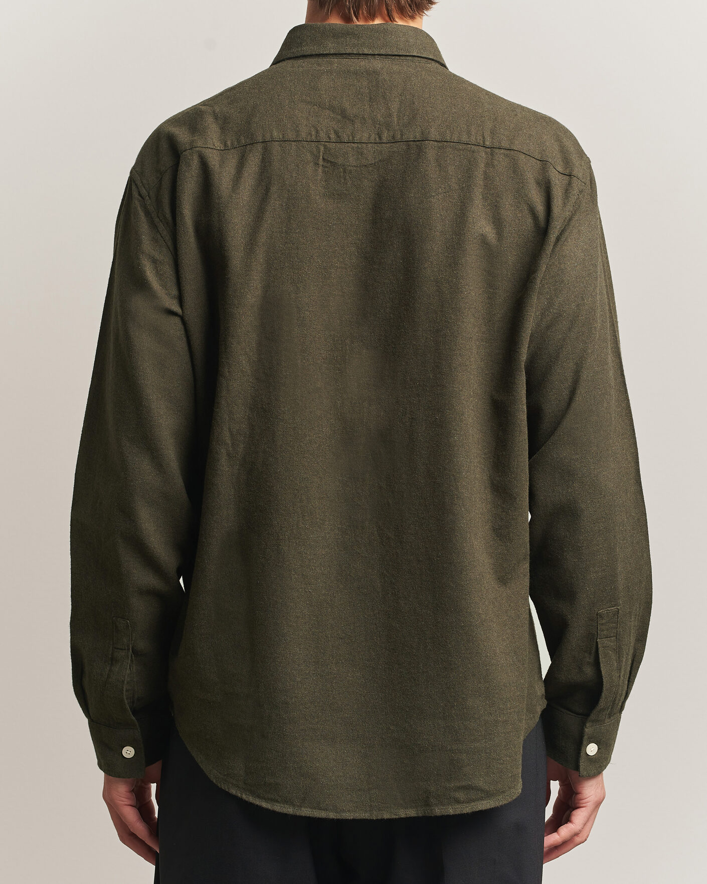 Men | Shirts | NN07 | Dino Brushed Flannel Shirt Dark Army