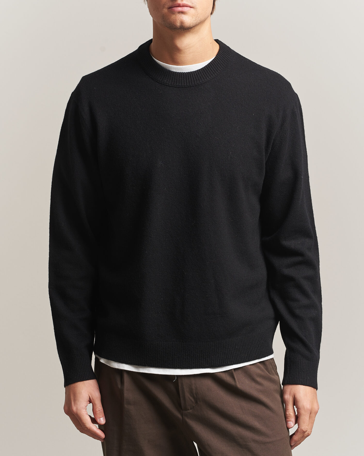 Men | Sweaters & Knitwear | NN07 | Raz Lambswool Knitted Sweater Black
