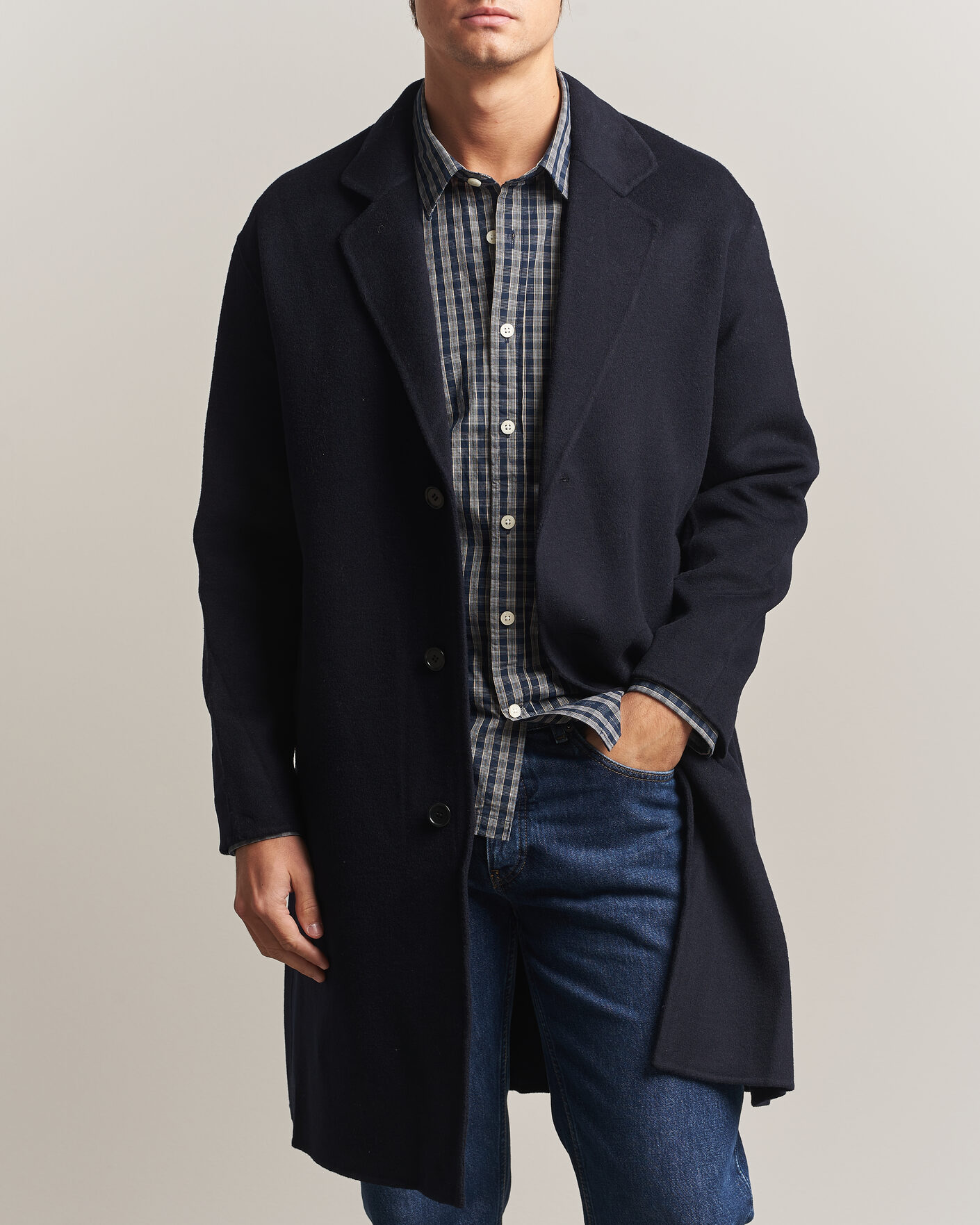 Men | Coats & Jackets | NN07 | Kendrick Wool Coat Navy Blue