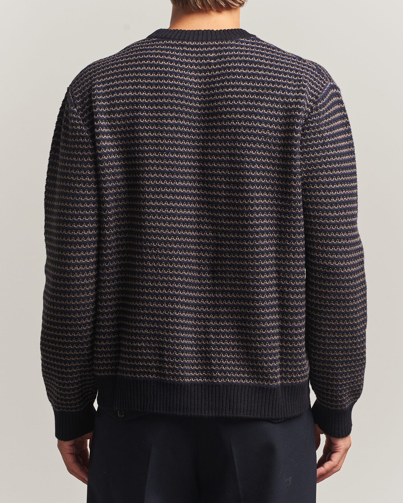 Men | Sweaters & Knitwear | NN07 | Russell Cotton/Wool Structured Sweater Navy Blue