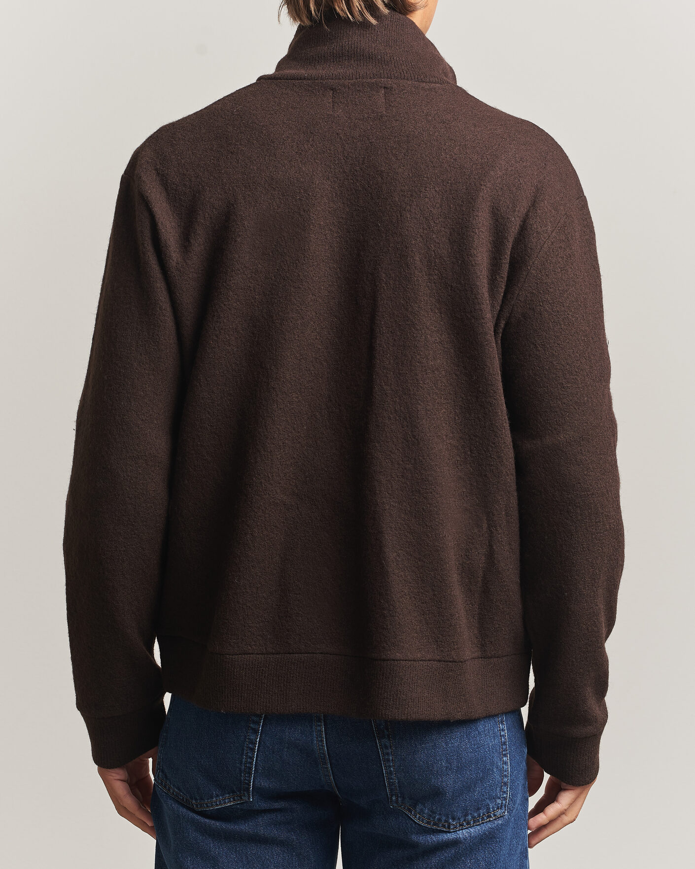 Men | Sweaters & Knitwear | NN07 | Soft Boiled Wool Full Zip Deep Truffle