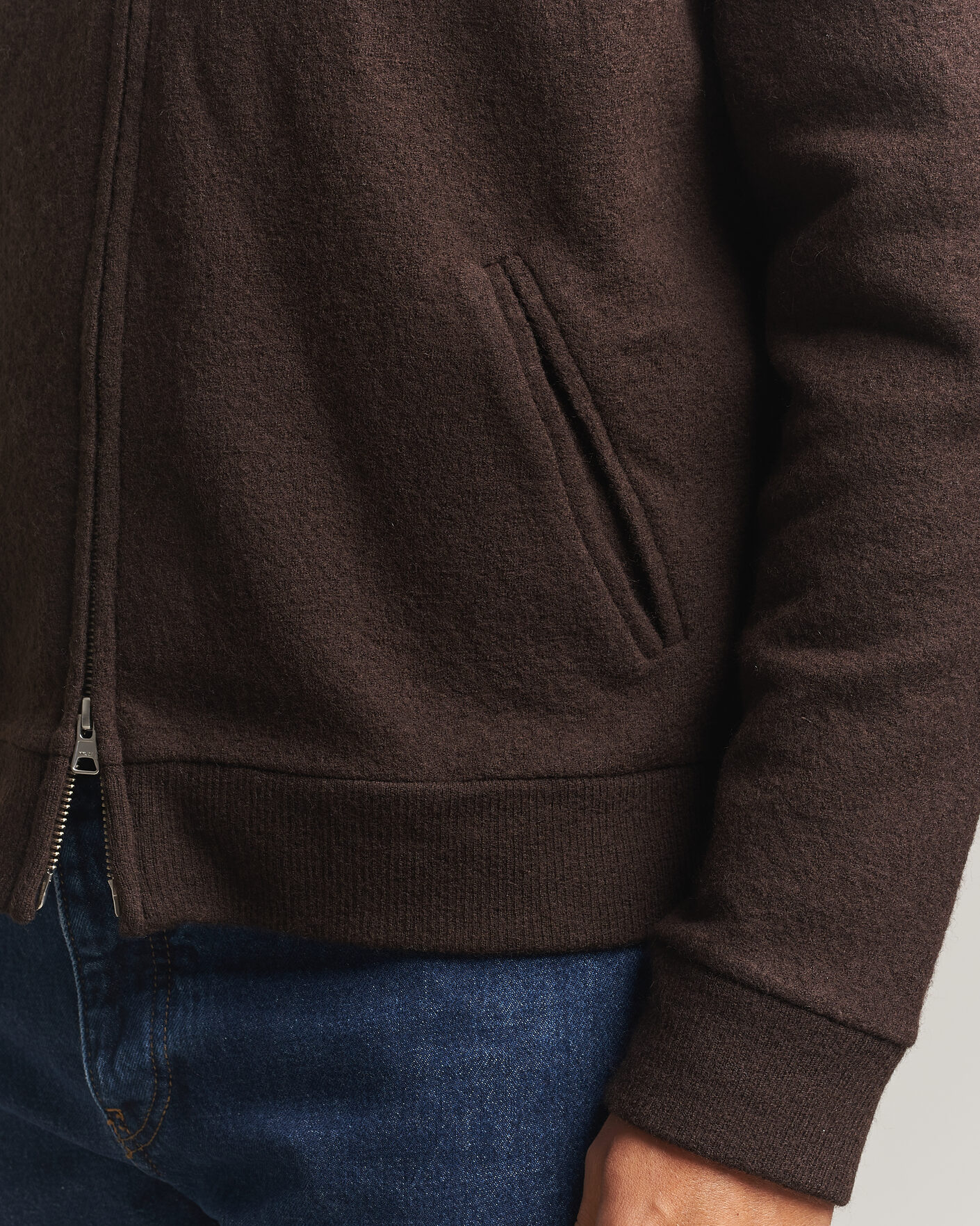 Men | Sweaters & Knitwear | NN07 | Soft Boiled Wool Full Zip Deep Truffle