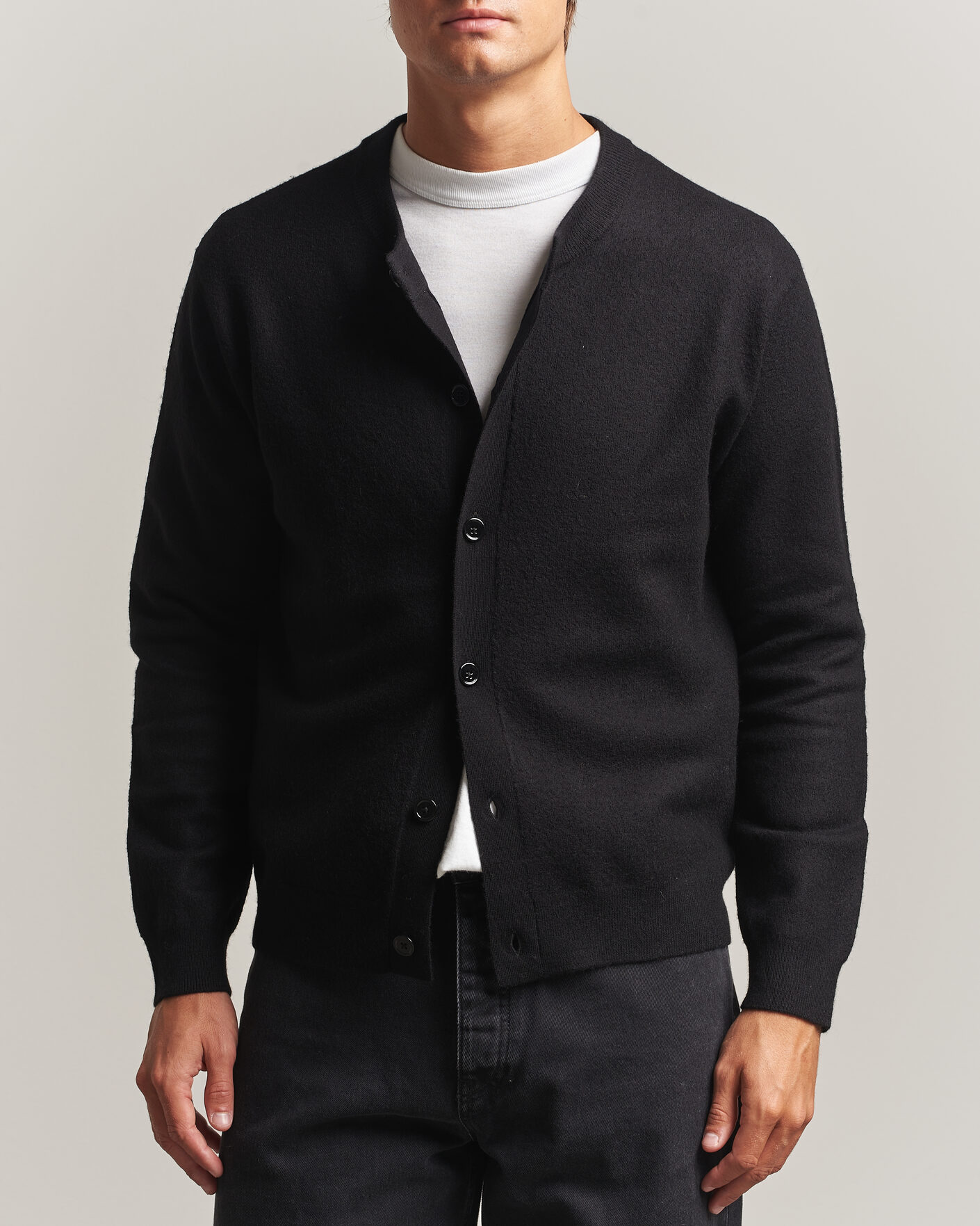 Men | Sweaters & Knitwear | NN07 | Jasper Soft Boiled Wool Cardigan Black