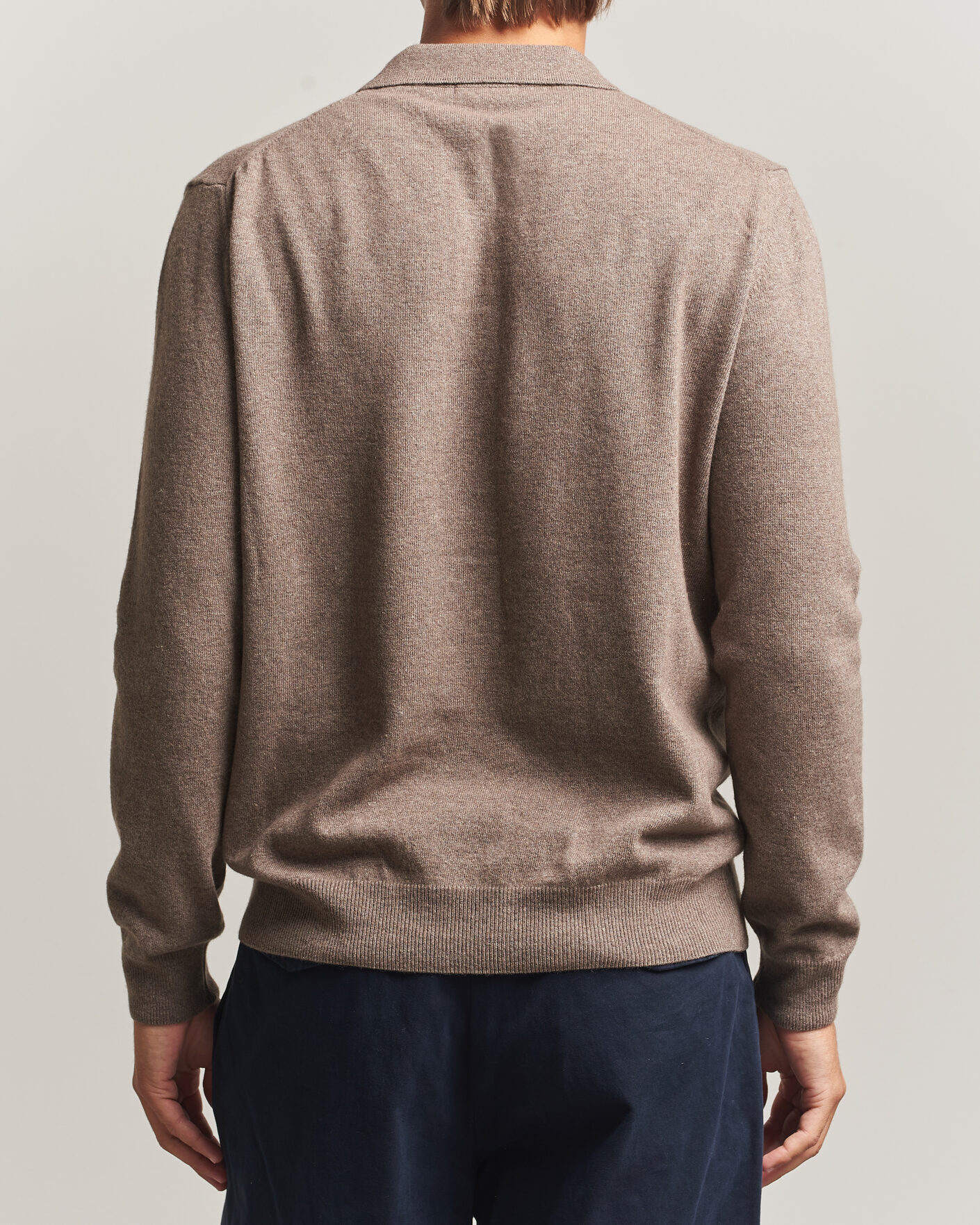 Men | Sweaters & Knitwear | Oscar Jacobson | Pepe Wool/Cashmere Polo Light Brown