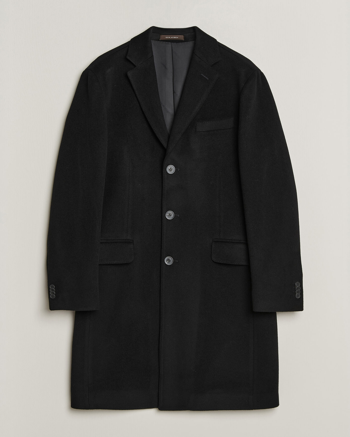 Men | Coats & Jackets | Oscar Jacobson | Sergio Wool Coat Black