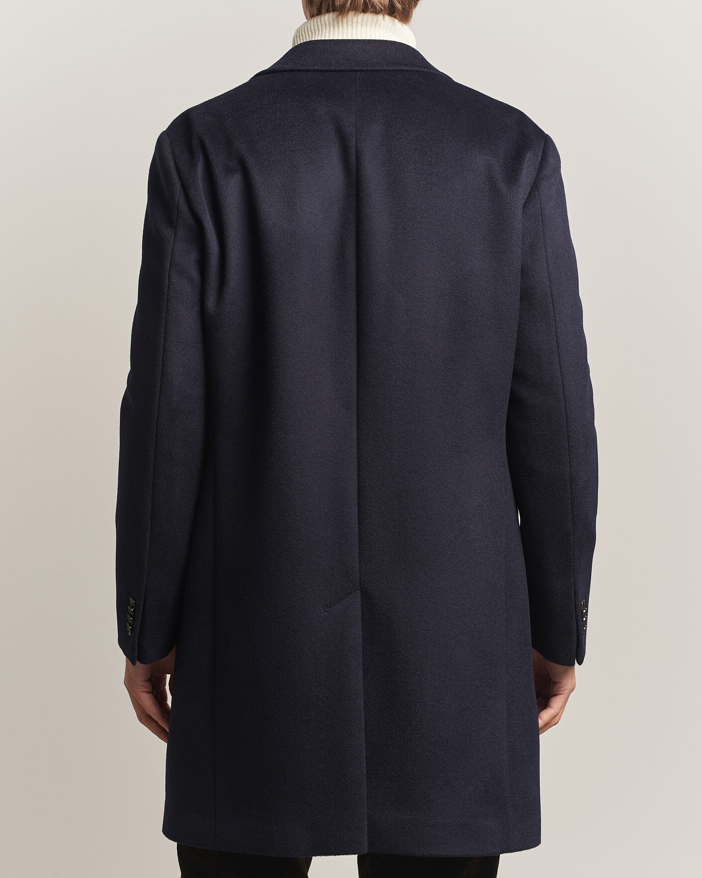 Men | Coats & Jackets | Oscar Jacobson | Single Breasted Wool Coat Navy