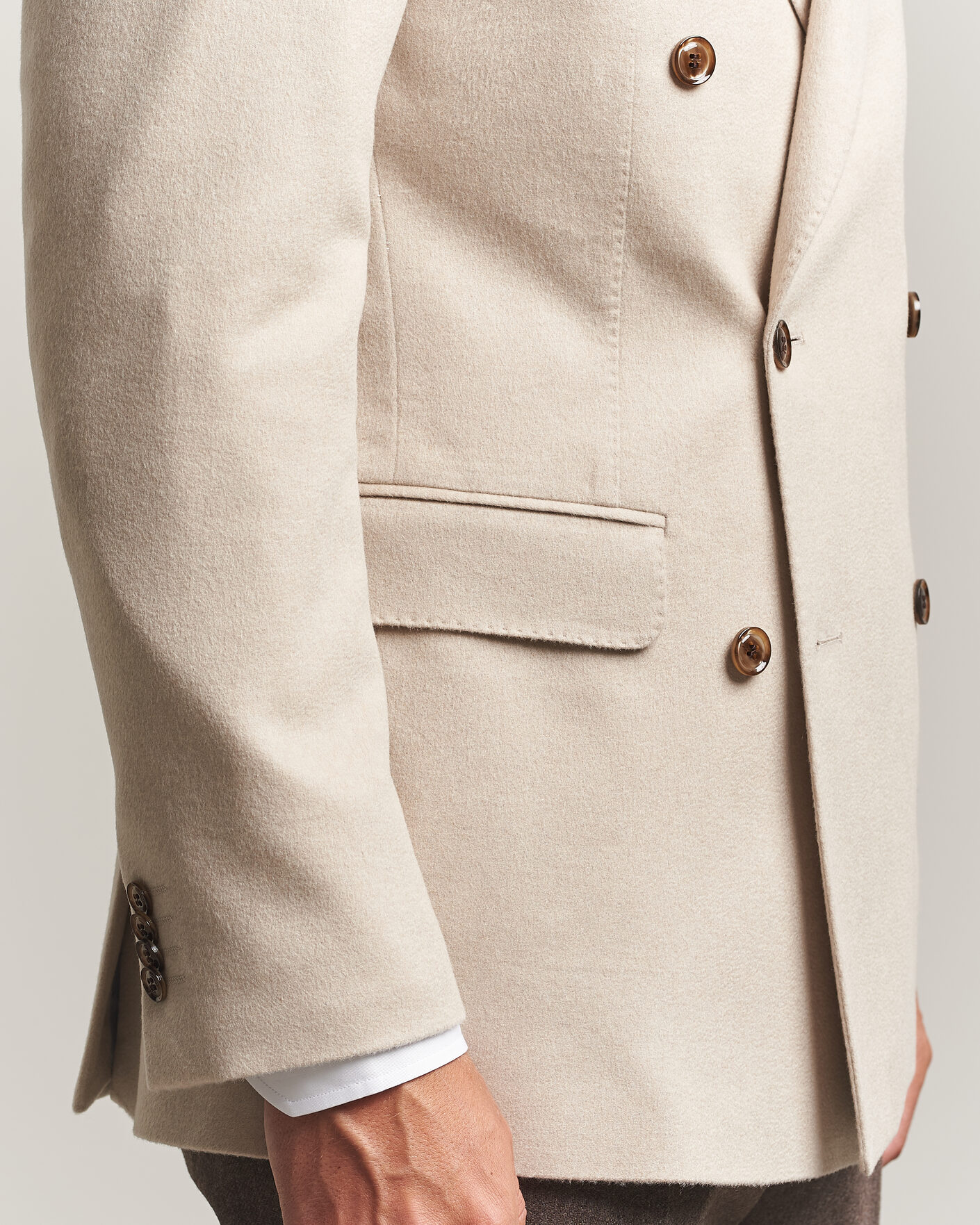 Men | Blazers | Oscar Jacobson | Richard Wool/Cashmere DB Blazer Creme