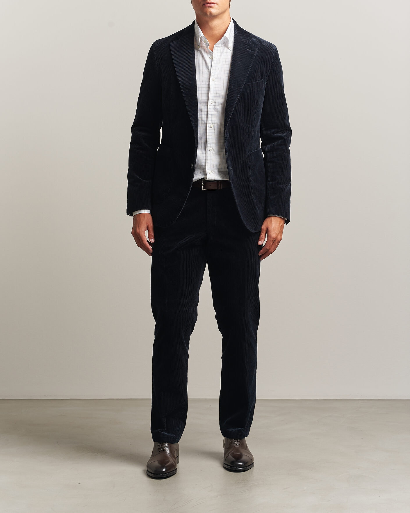 Men | Blazers | Oscar Jacobson | Fogerty Patch Pocket Cord Blazer Navy