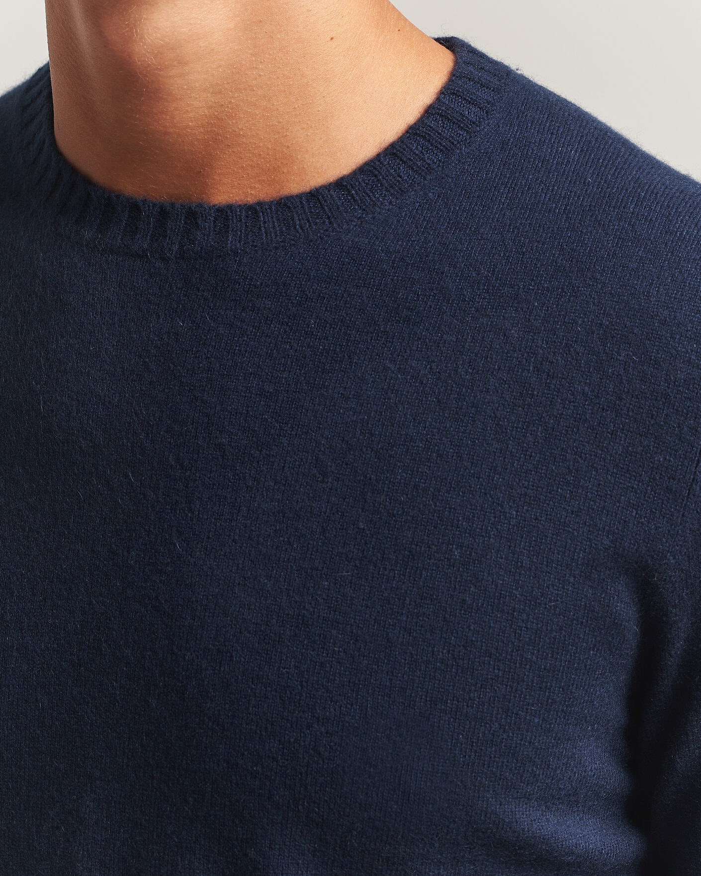 Men | Sweaters & Knitwear | Stenströms | Cashmere Crewneck Navy