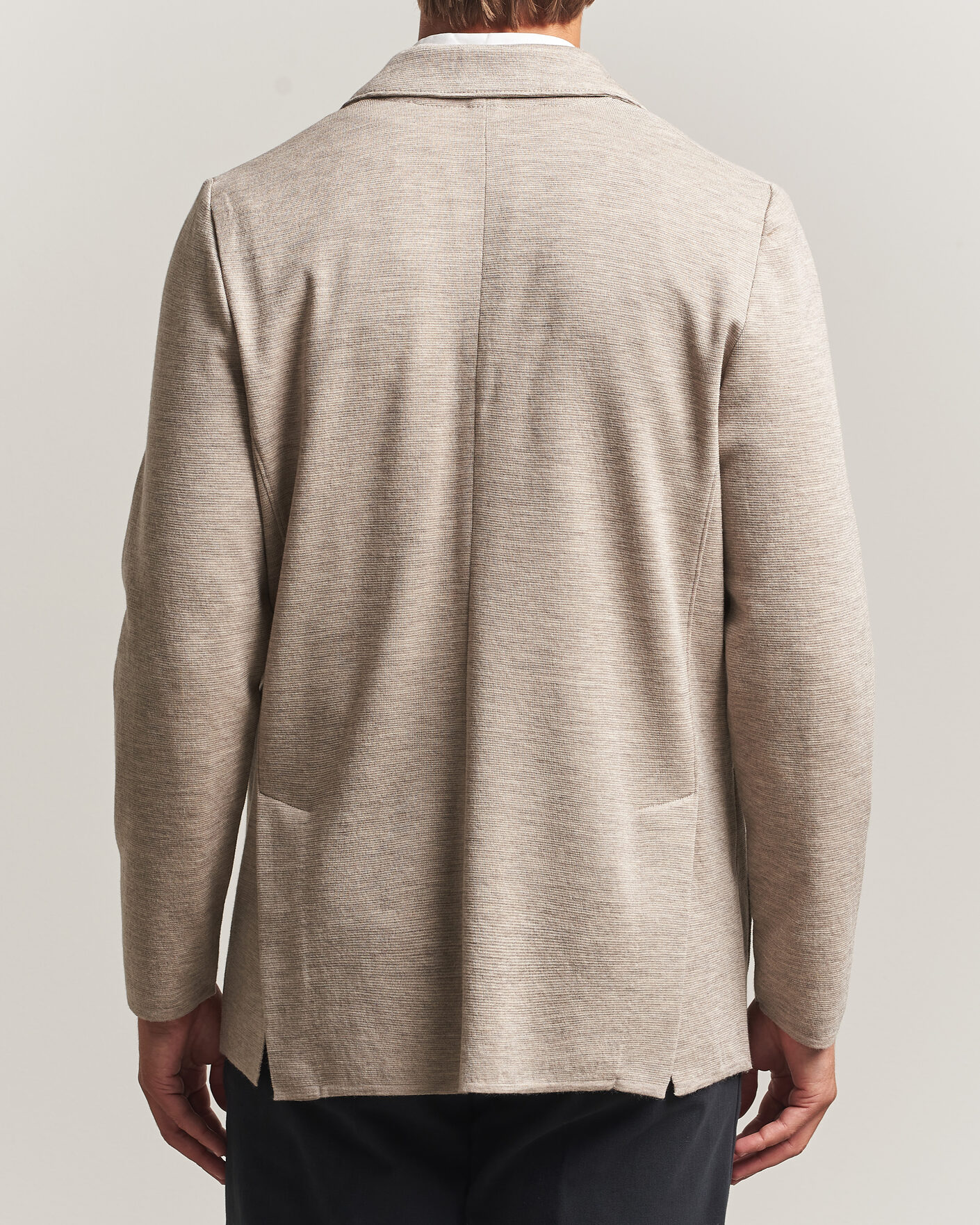Men | Blazers | Stenströms | Milano Knitted Merino Blazer Beige