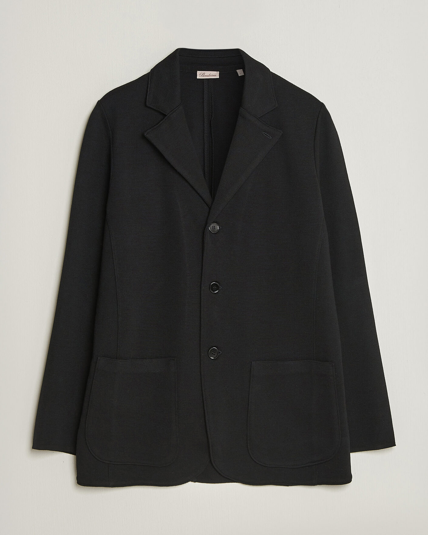 Men | Blazers | Stenströms | Milano Knitted Merino Blazer Black
