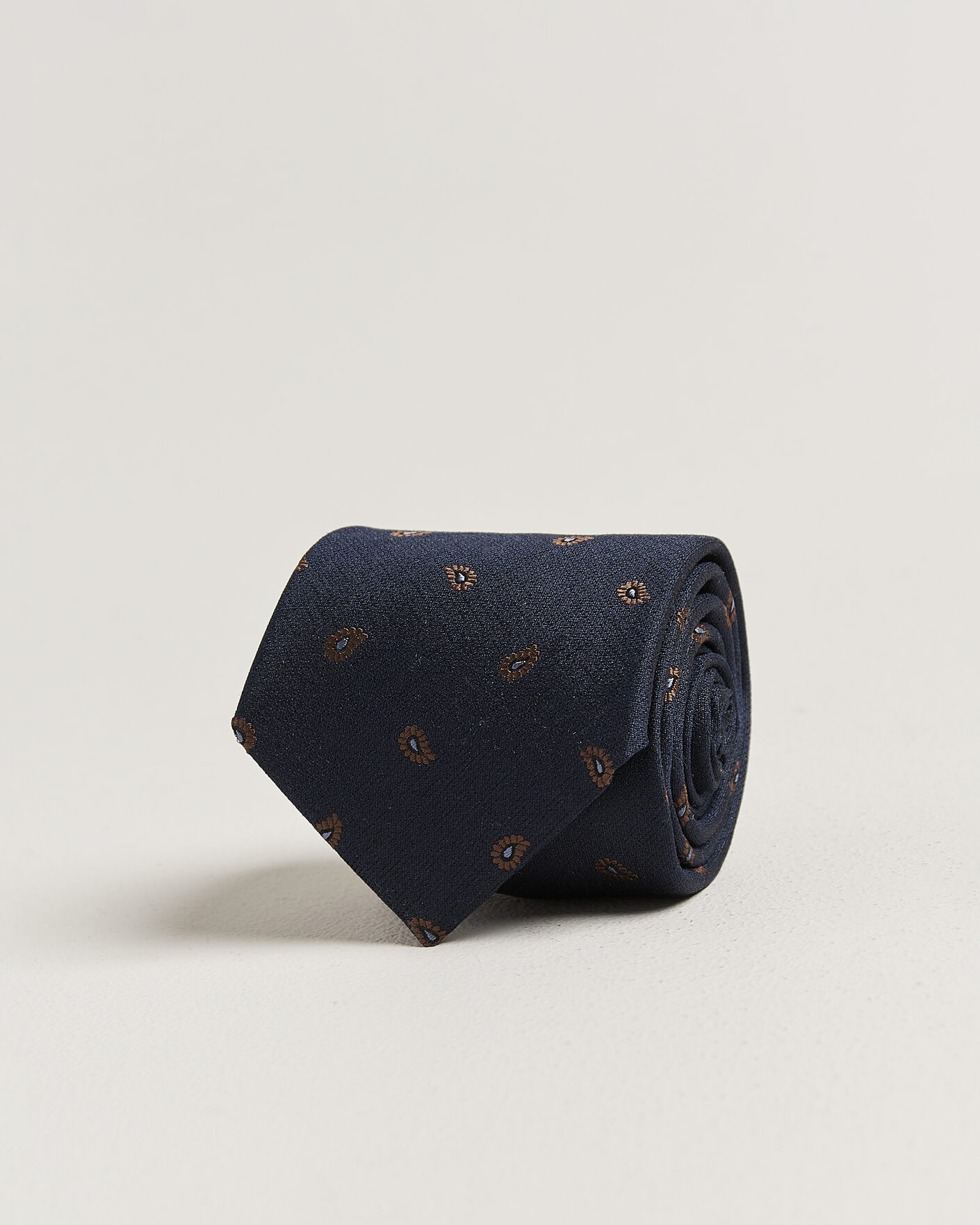 Men | Ties | Stenströms | Woven Paisley Silk Tie 7,5cm Navy